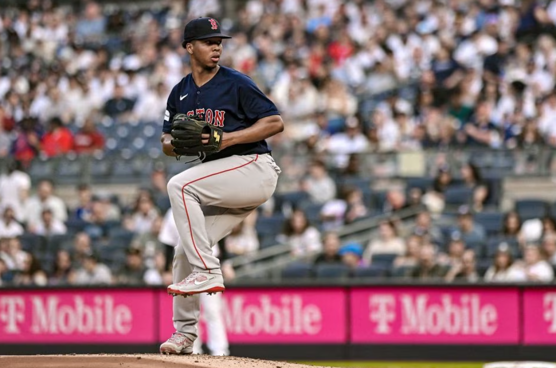 Boston Red Sox starting pitcher Brayan Bello (66) pitches against the New York Yankees during the first inning at Yankee Stadium in the Bronx, New York, June 12, 2023.
