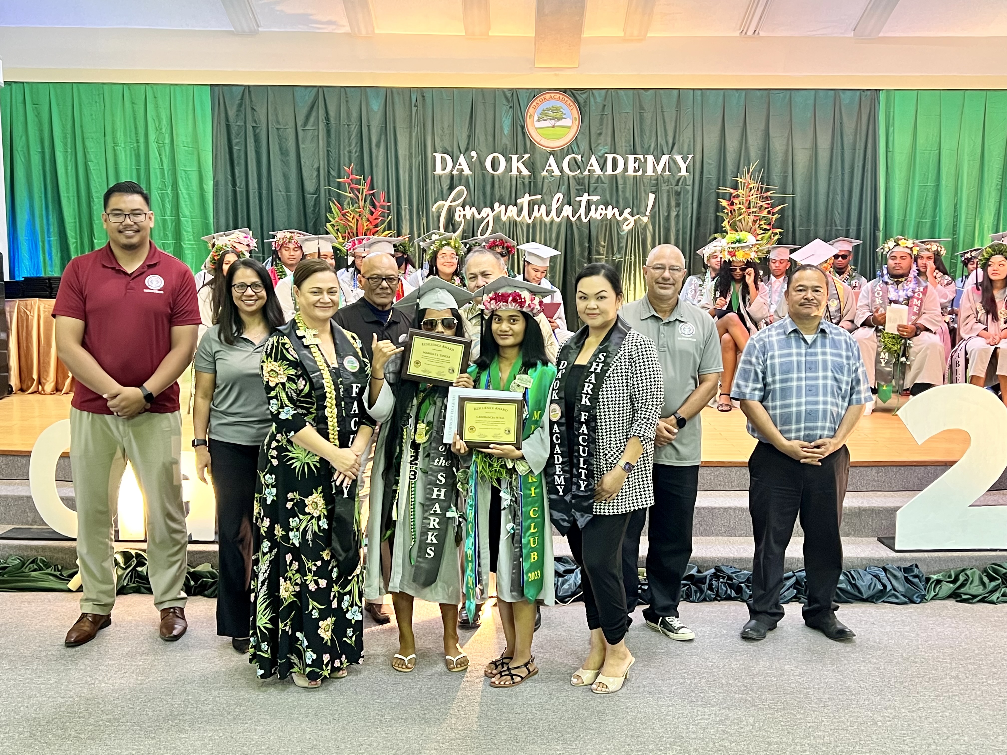 The Da’ok Academy’s Resilience awardees are Canfrancia Fitial and Markole J. Taneza.