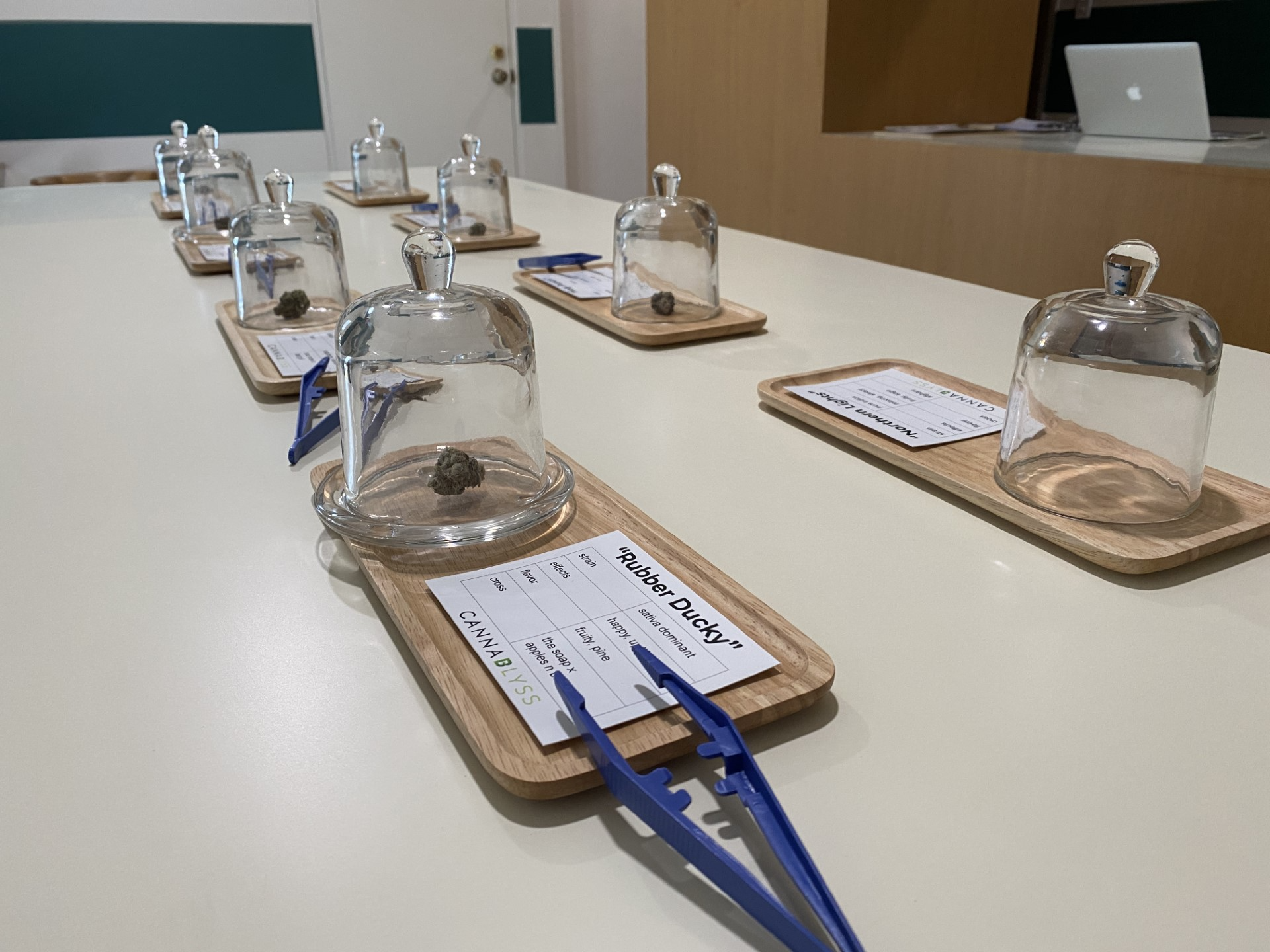 CannaBlyss Marianas offers two premium and six “main flowers” for sale at their location in Garapan.