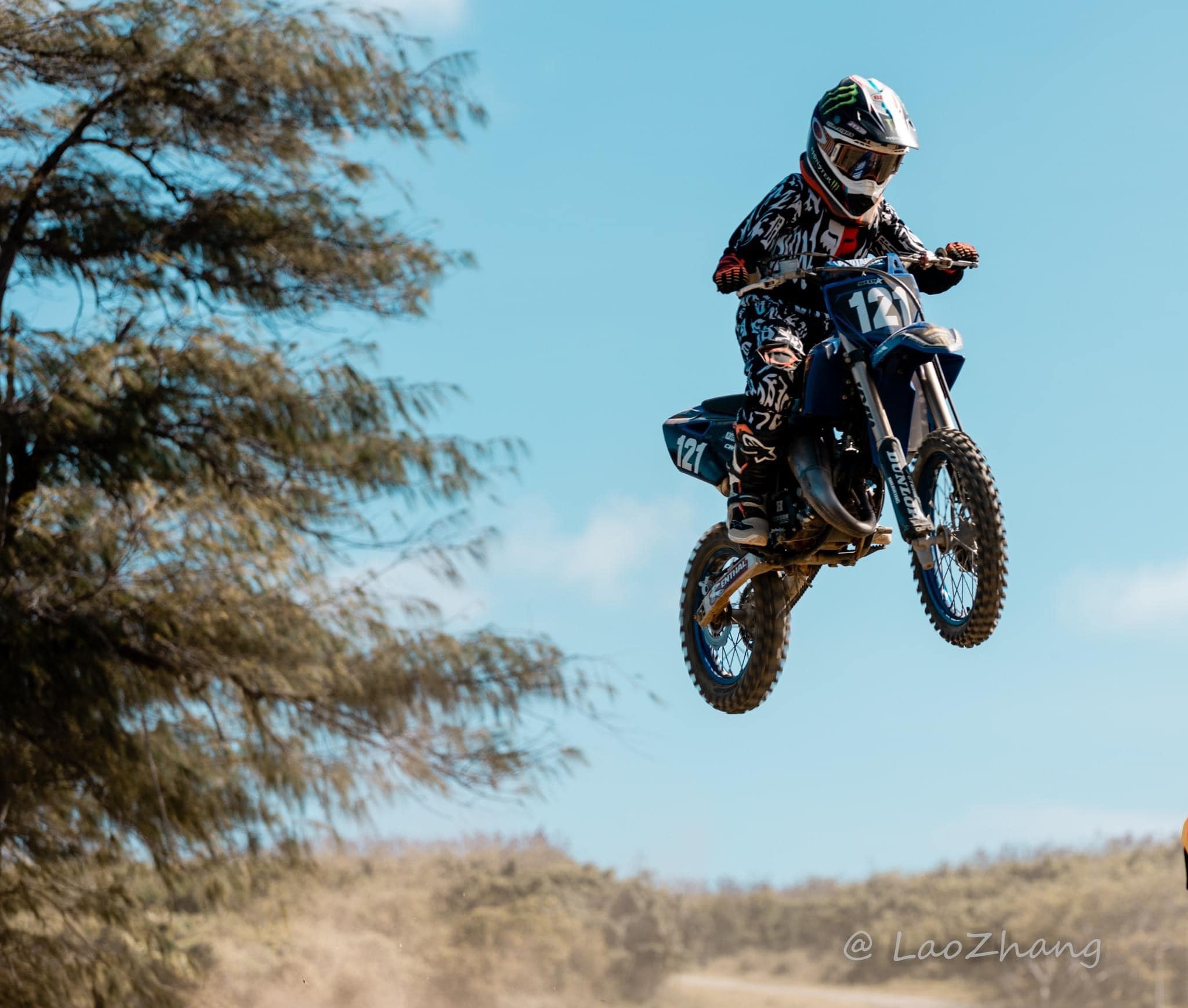 TJ Ferrer gets some air in the 2023 Monster Energy MRA Points Race series at Cowtown Raceway Park.