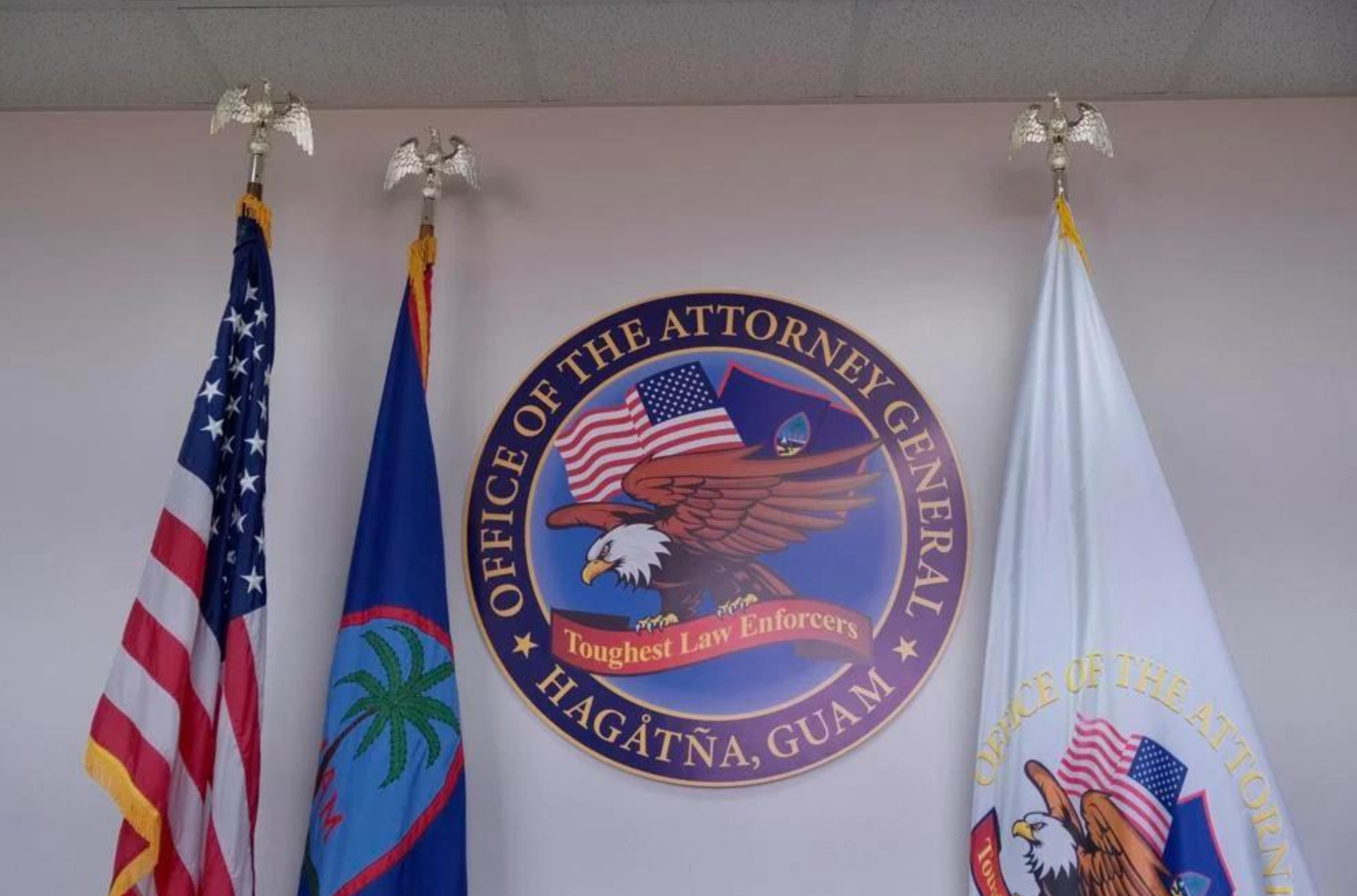 The seal of the Office of the Attorney General of Guam is shown May 4, 2023, in Tamuning. The office is hosting roundtable to discuss the Guam Department of Education school reopenings on July 18.