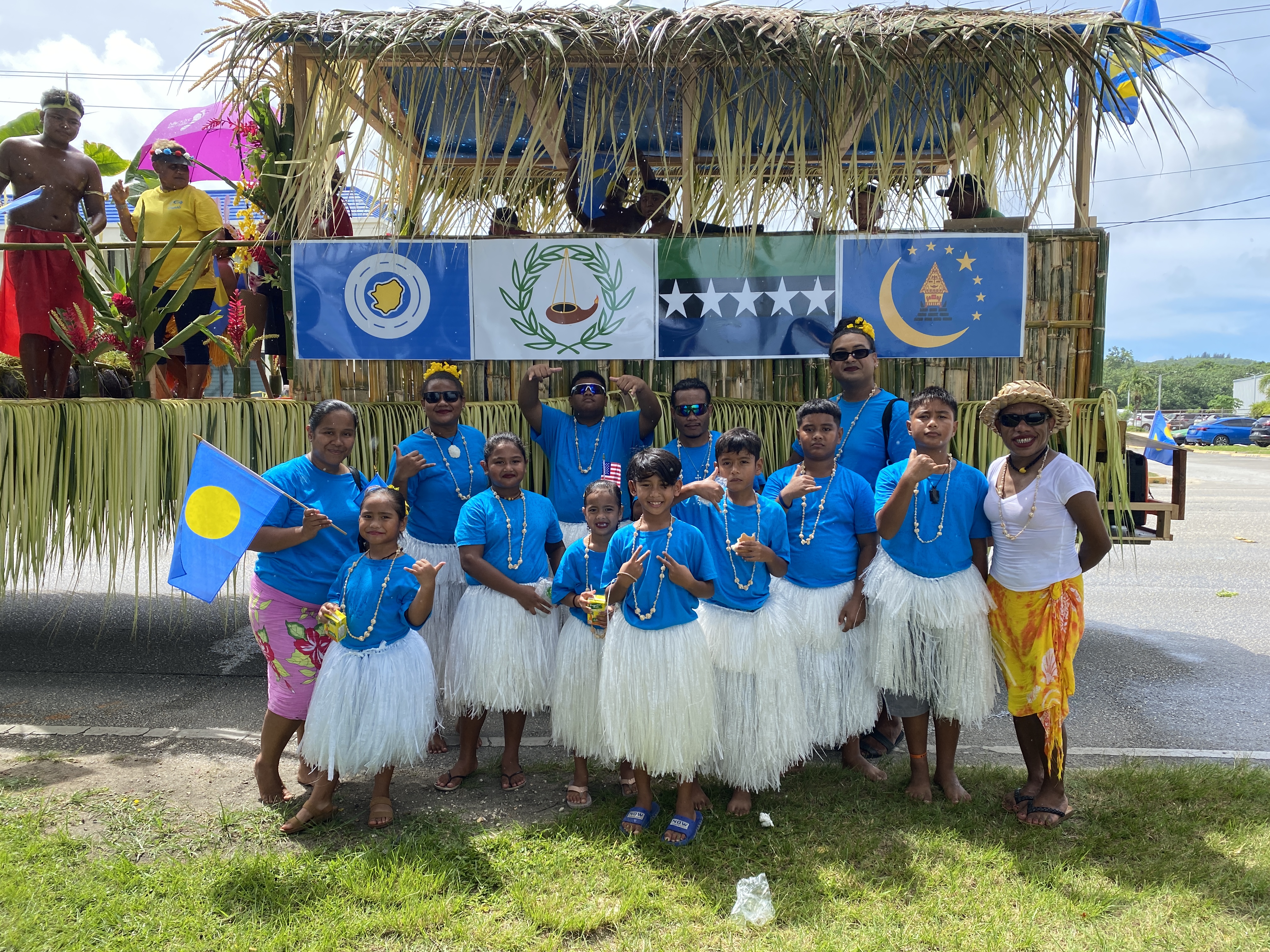 Palauan Community Association members are proud to represent their culture at the parade.