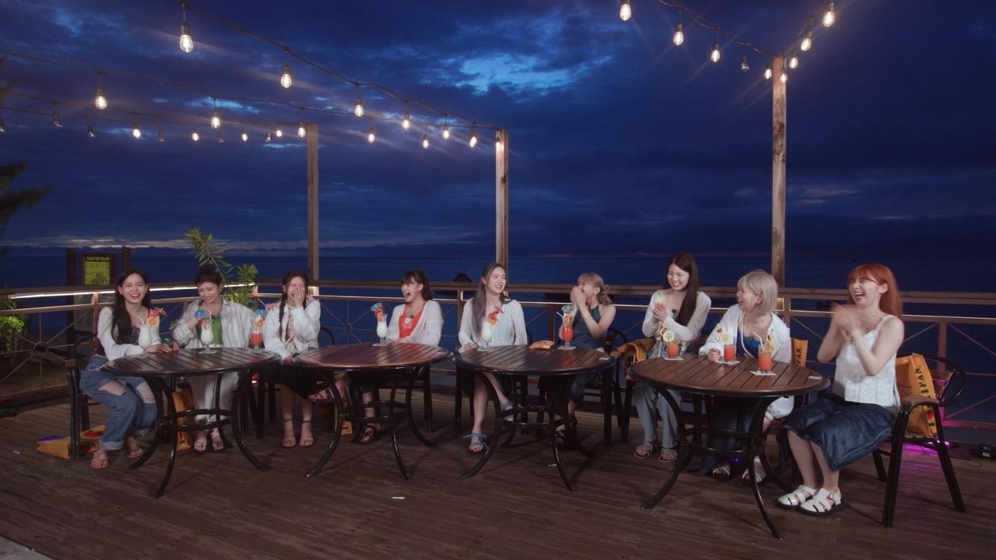 NiziU, a chart-topping girl group from Japan, films at Saipan World Resort on Saipan in April 2023