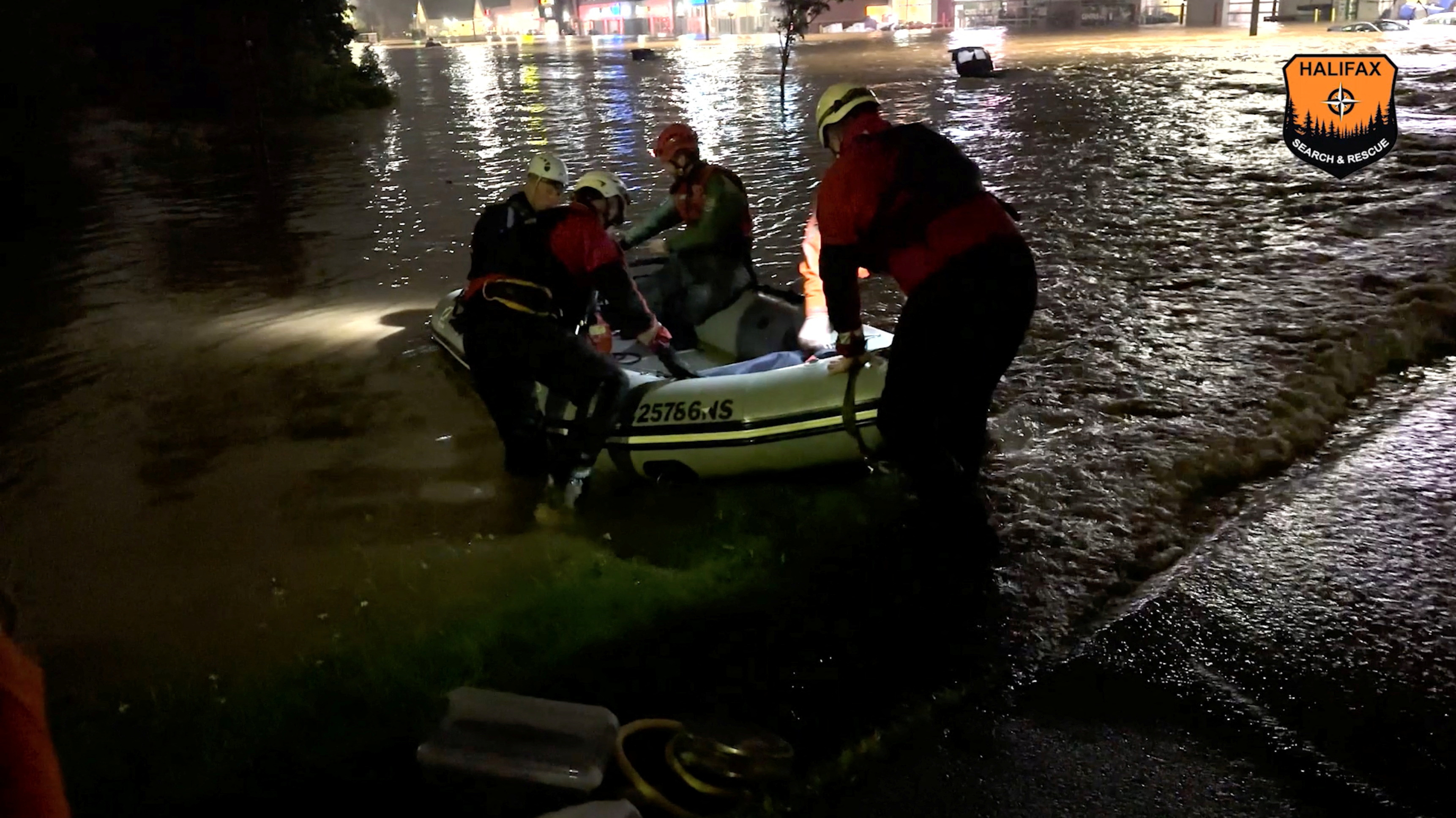Rescue personnel operates, in this video screengrab, in Bedford, Nova Scotia, Canada, July 21, 2023. Halifax Search and Rescue/via REUTERS