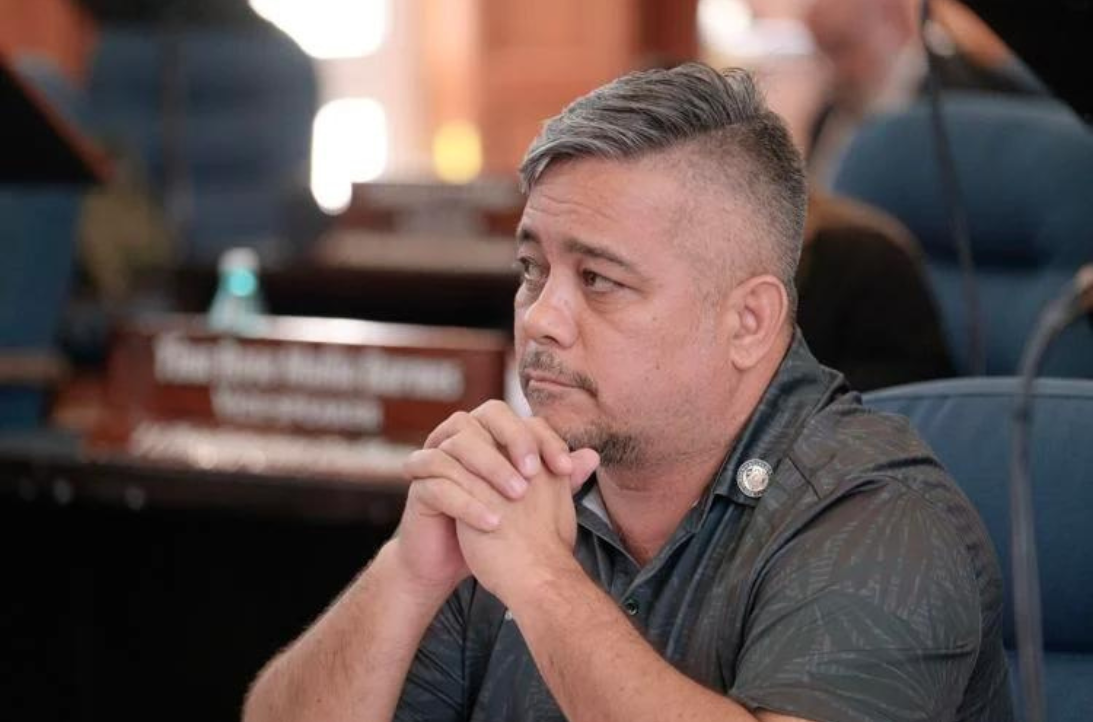 Sen. Chris “Malafunkshun” Barnett during a regular session at the Guam Congress Building in Hagåtña on Friday, June 30, 2023. 