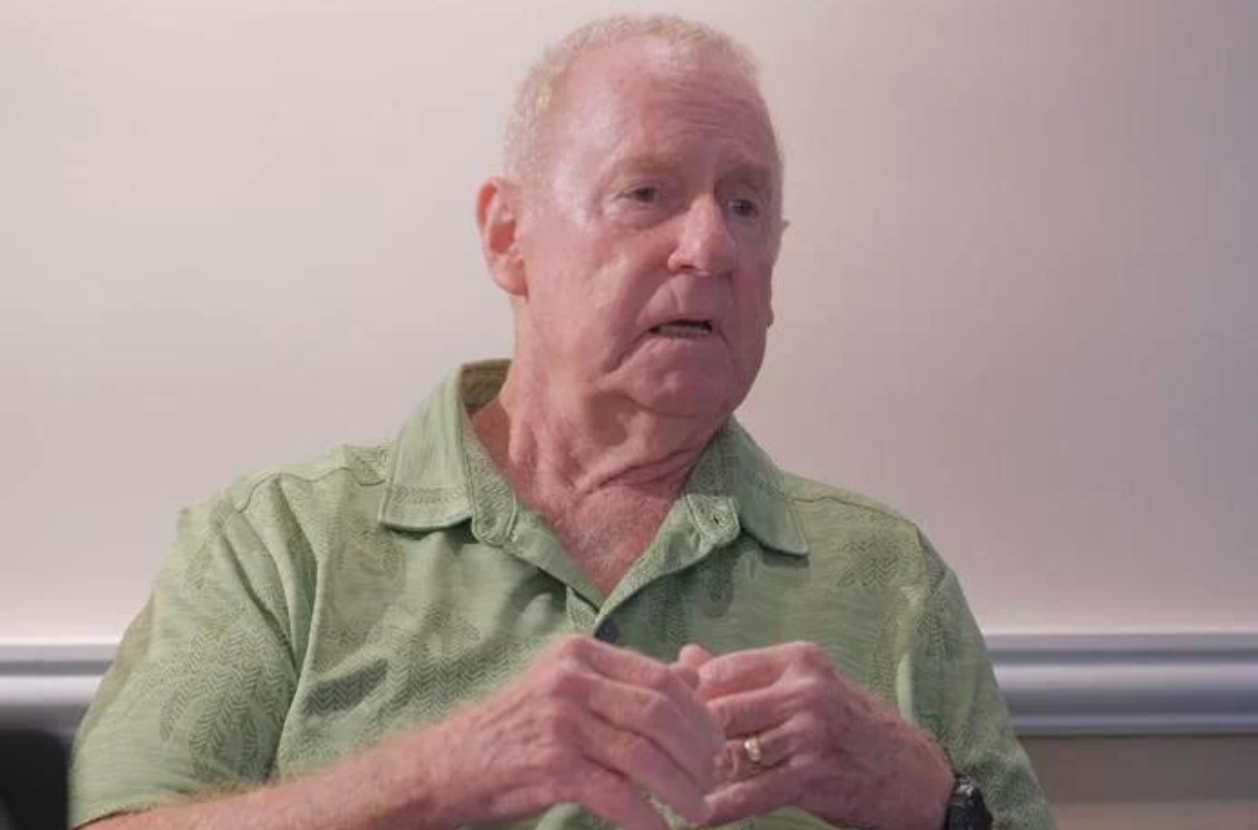 Charles “Chip” Guard, former National Weather Service warning coordination meteorologist, assesses Typhoon Mawar during a meeting at the National Weather Service office in Tiyan, Barrigada, on Friday, July 14, 2023. 