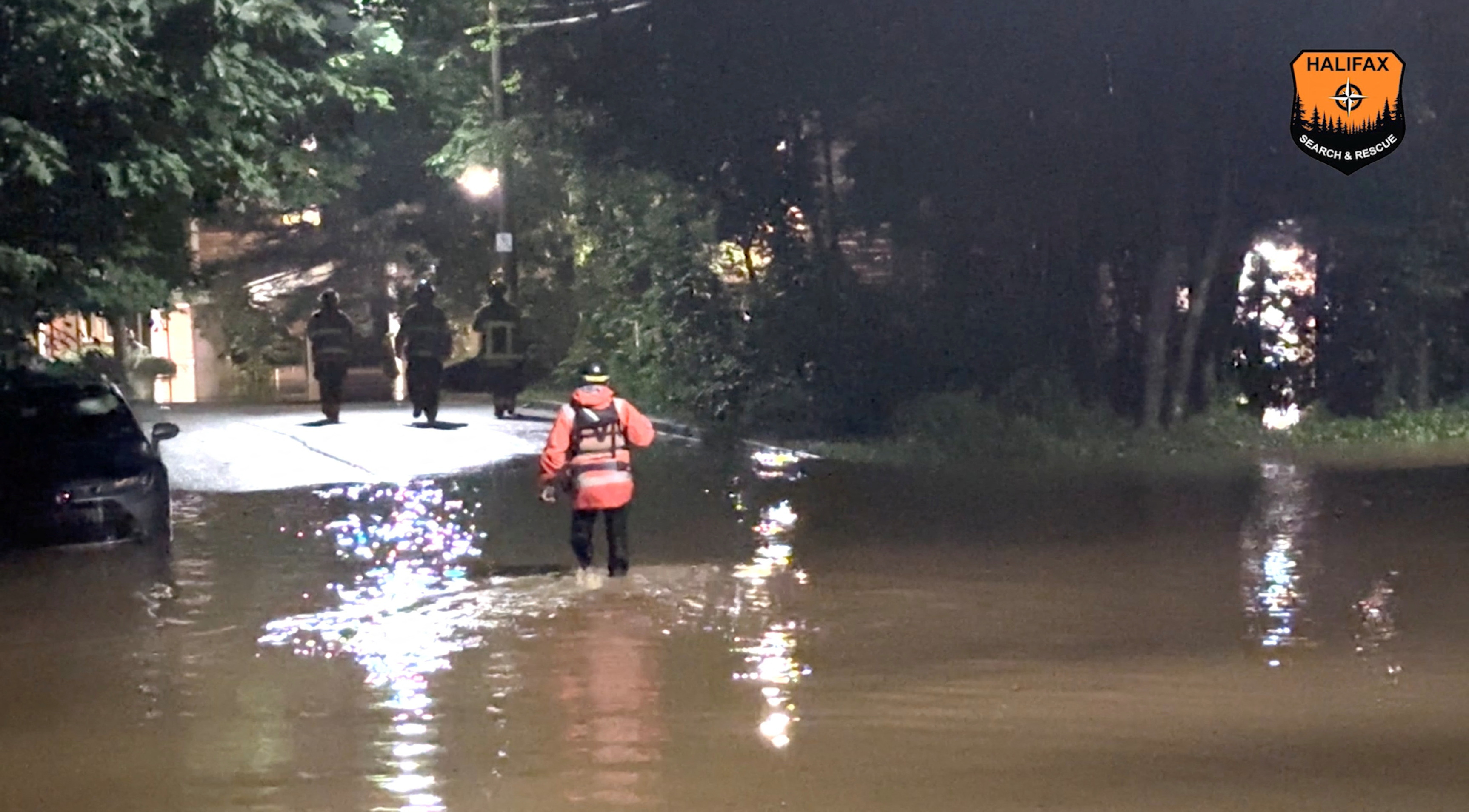 Rescue personnel operates, in this video screengrab, in Bedford, Nova Scotia, Canada, July 21, 2023. Halifax Search and Rescue/via REUTERS