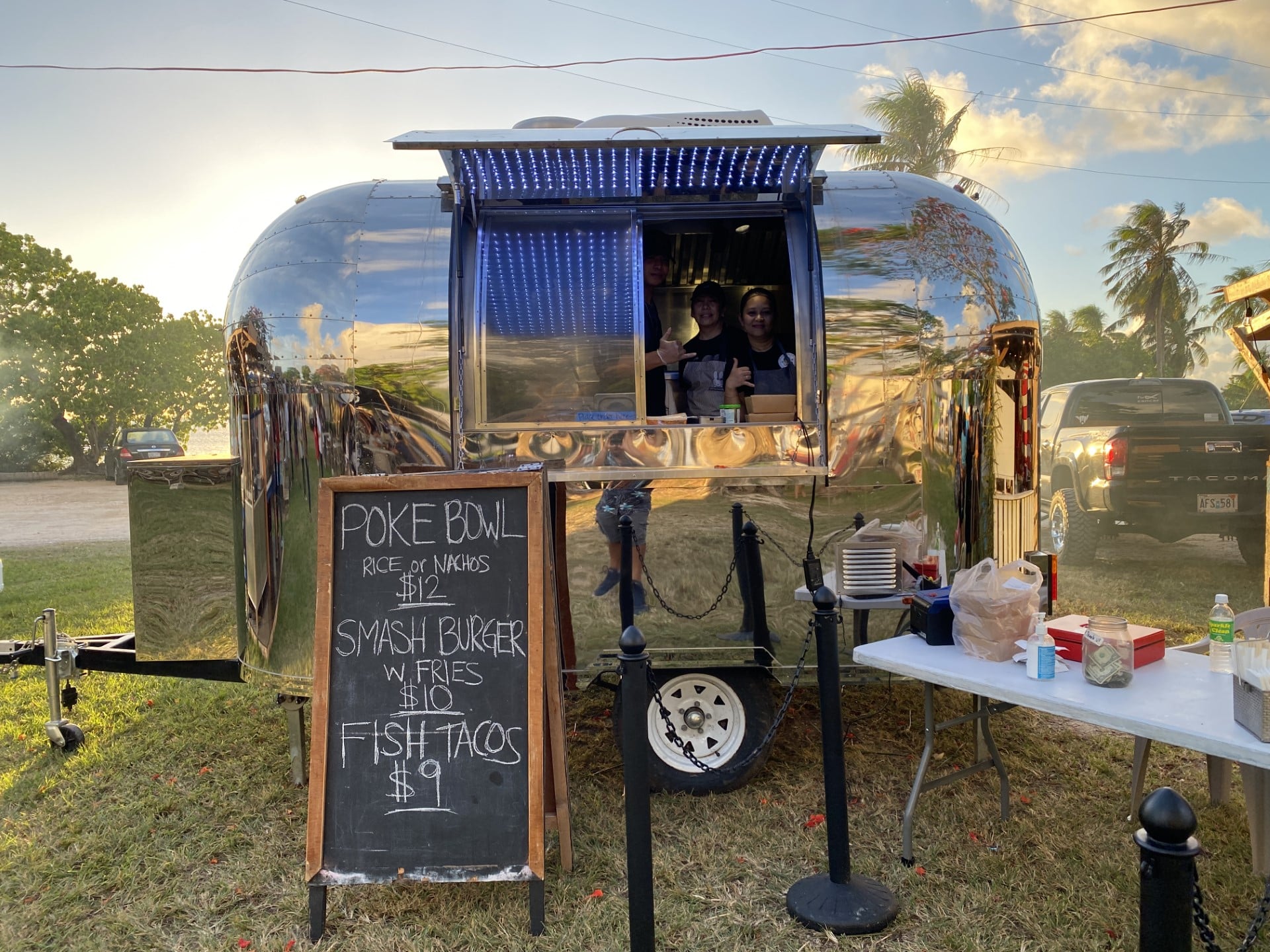 Christiano’s Food Truck staff members are ready to serve community members.