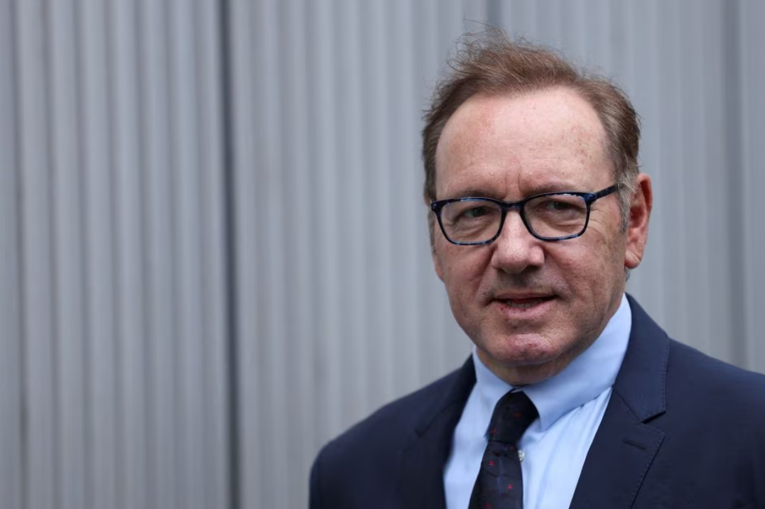 Actor Kevin Spacey walks outside Southwark Crown Court, as his trial over charges related to allegations of sex offences continues, in London, Britain, July 14, 2023.