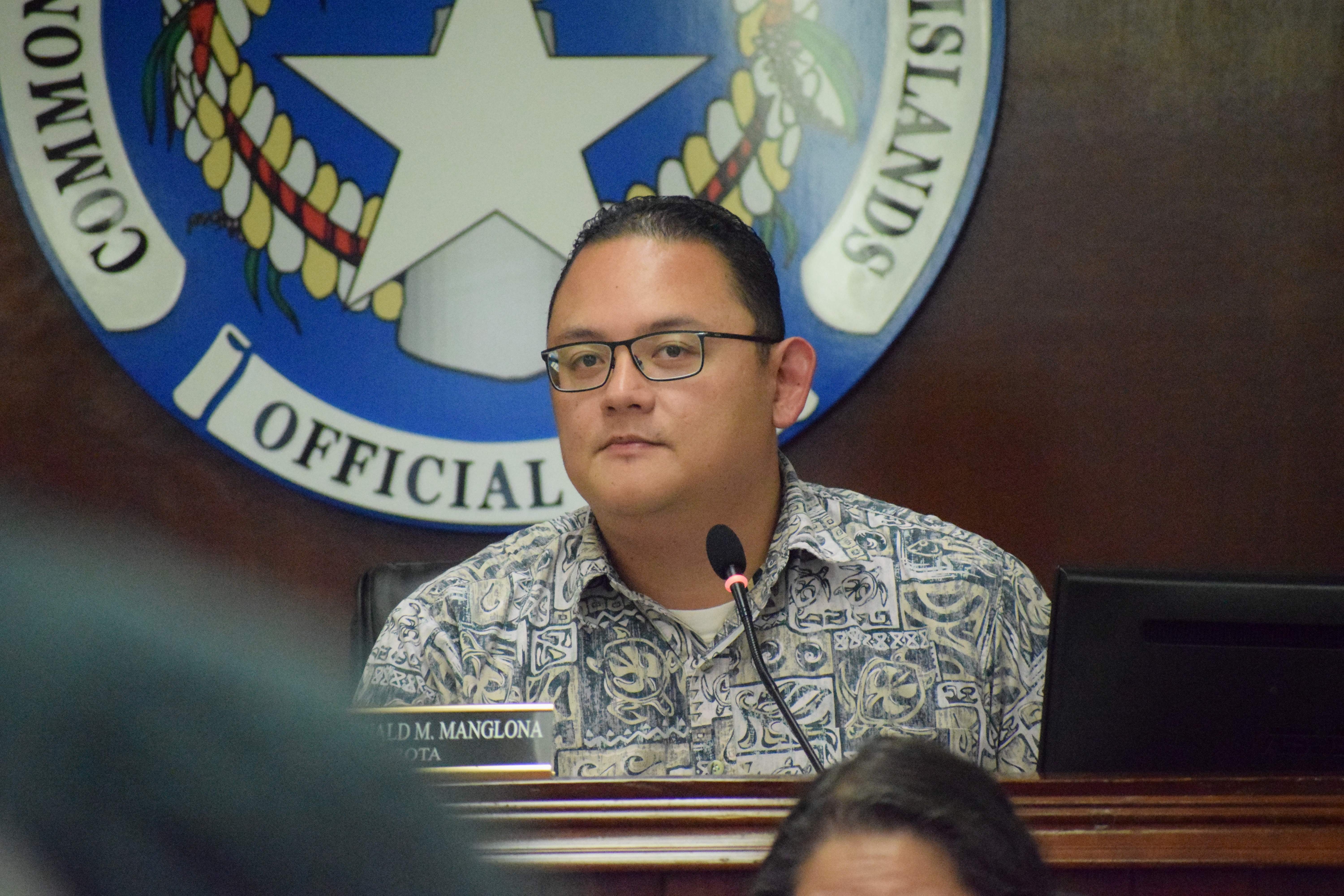 Senate Vice President Donald M. Manglona listens during a budget hearing conducted last week by the Senate Fiscal Affairs Committee, which he chairs.