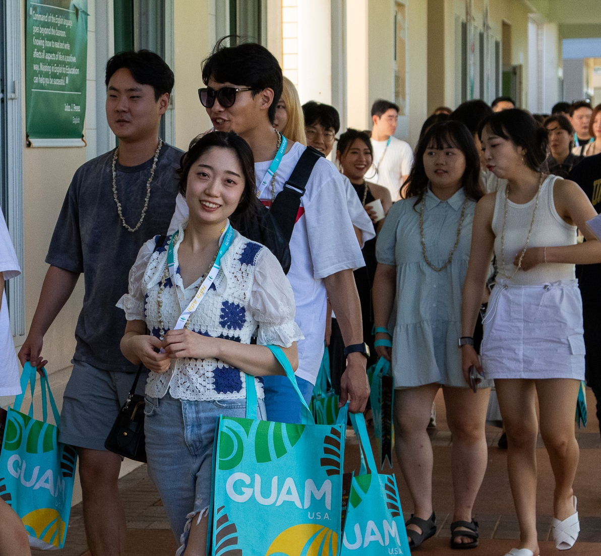 Students begin their English Adventure Program at the University of Guam in Mangilao on June 26. More than 500 students from South Korea and Japan are attending or will attend the study-abroad program at UOG this summer.