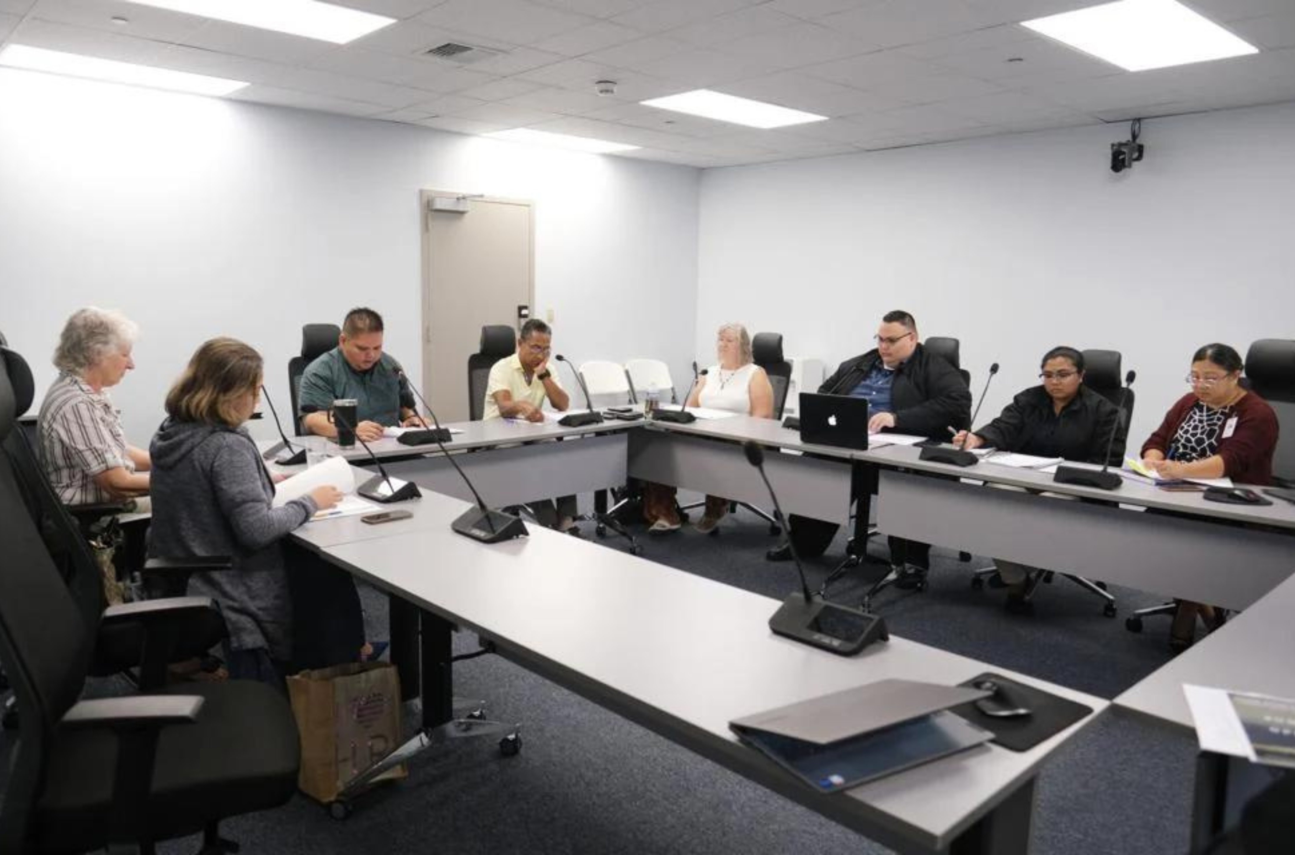 The Guam Ethics Commission meets at its office in Hagåtña on Friday, July 14, 2023.