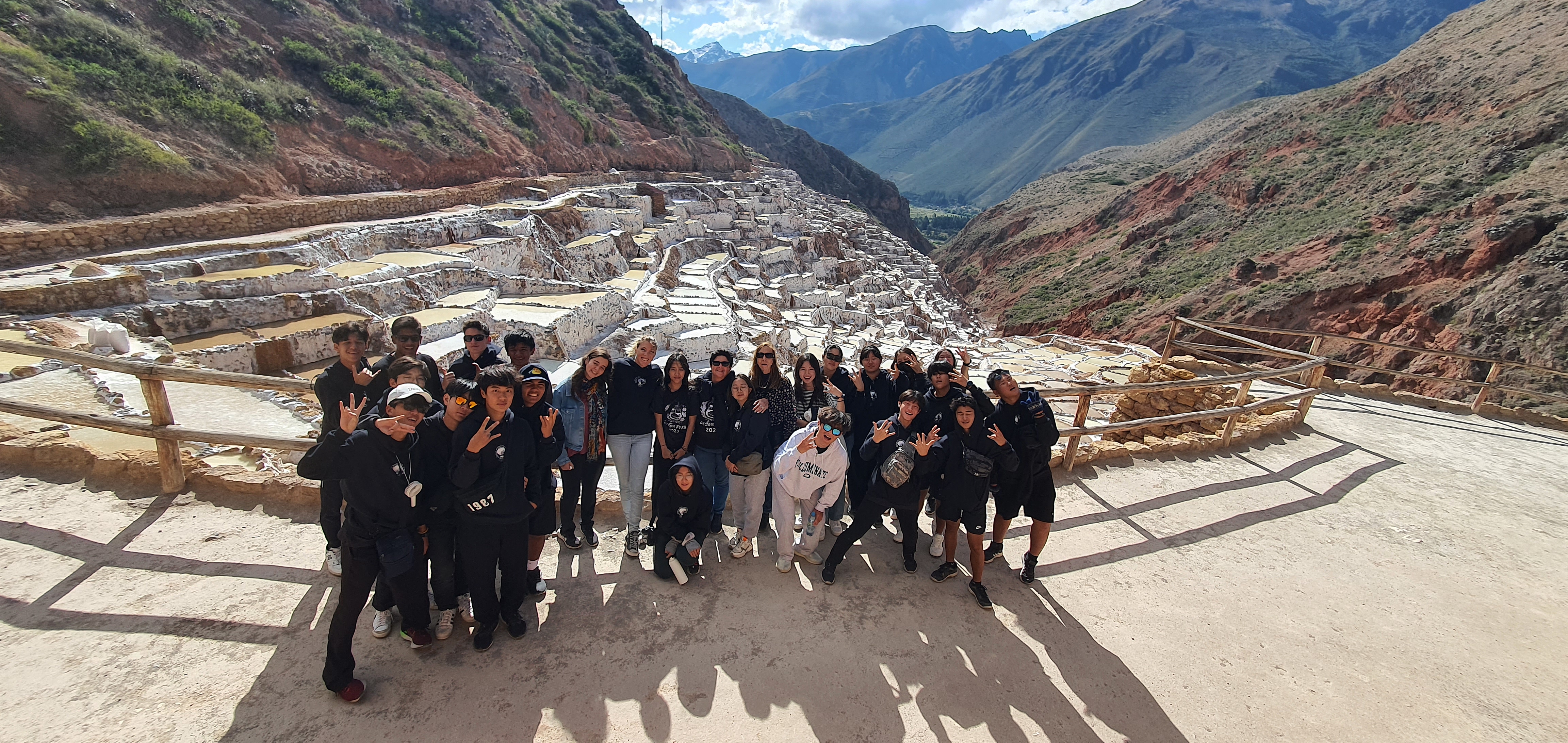 At the salt pools in Cusco, Peru.