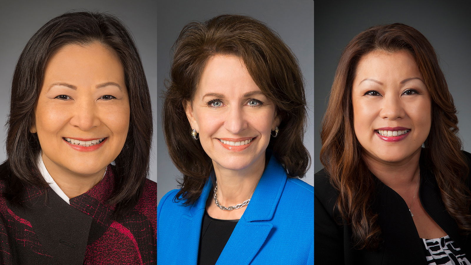 From left, Lea Nakamura, Darlene Blakeney and Gina Anonuevo.