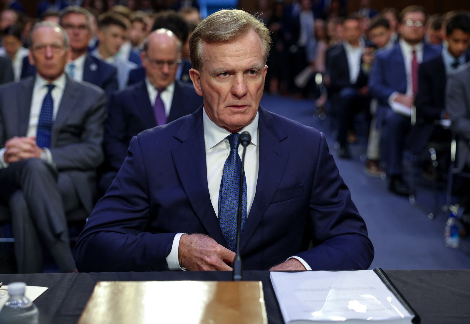 PGA Tour Chief Operating Officer Ron Price testifies during a Senate Homeland Security and Governmental Affairs Committee hearing on Capitol Hill to examine the planned PGA Tour-LIV Golf merger in Washington, U.S., July 11, 2023. REUTERS/Evelyn Hockstein