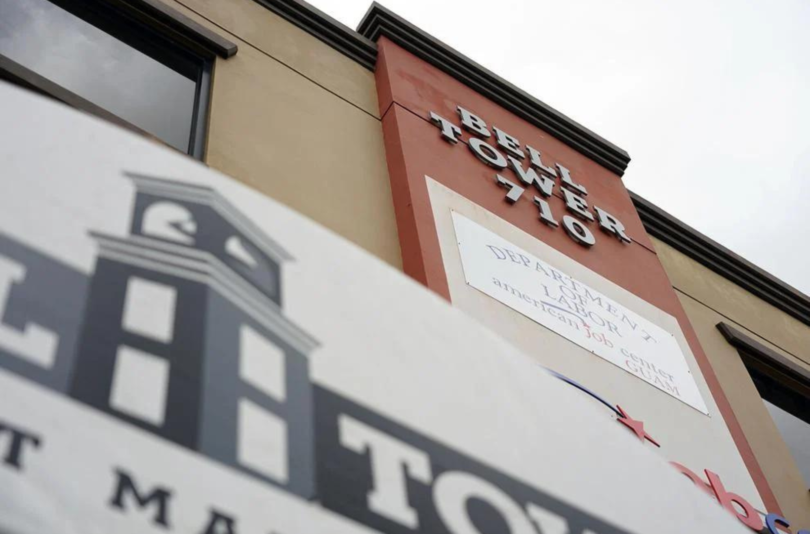 The Guam Department of Labor offices are seen at the Bell Tower building in Anigua.