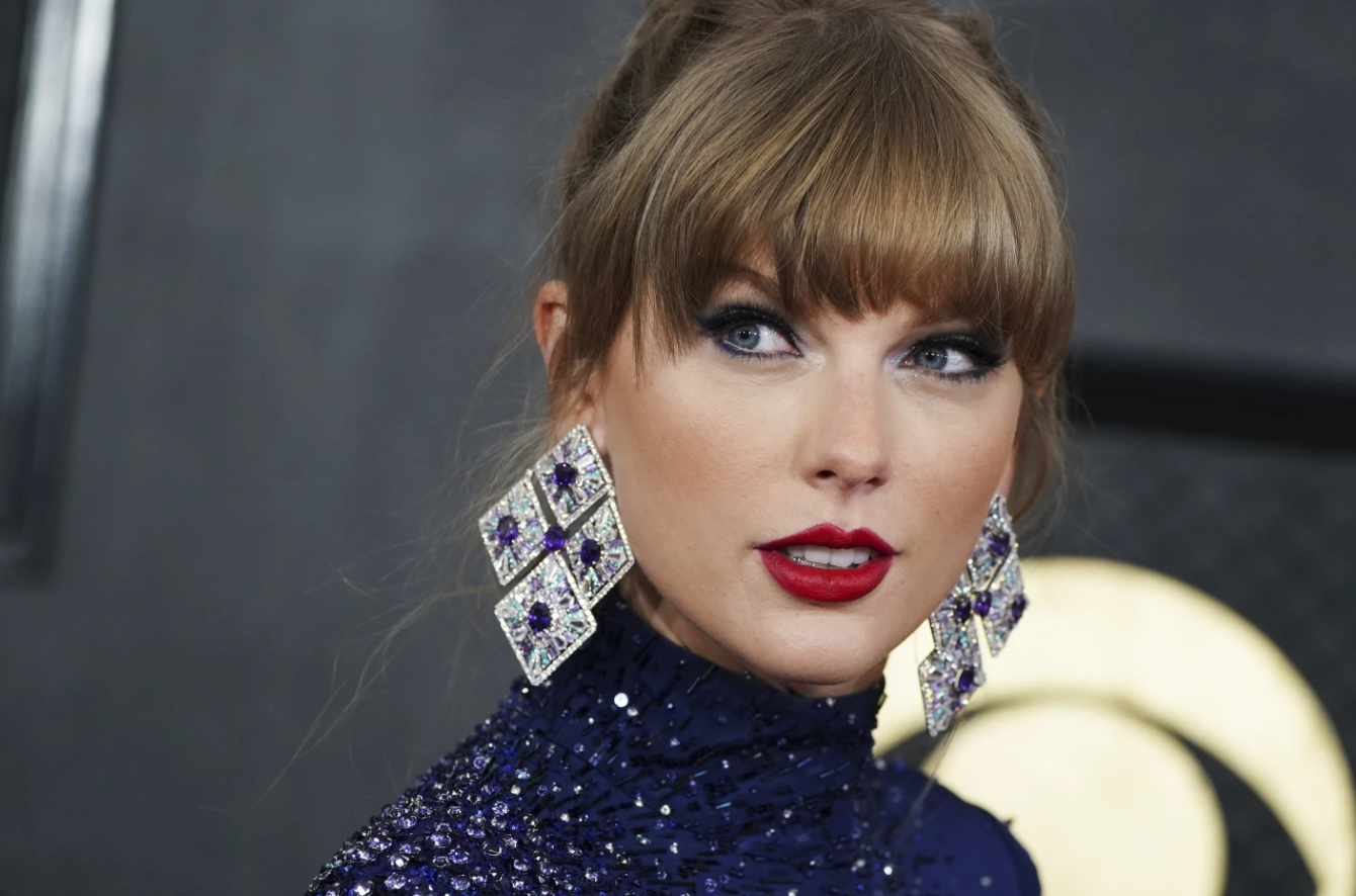 Taylor Swift arrives at the 65th annual Grammy Awards on Sunday, Feb. 5, 2023, in Los Angeles.