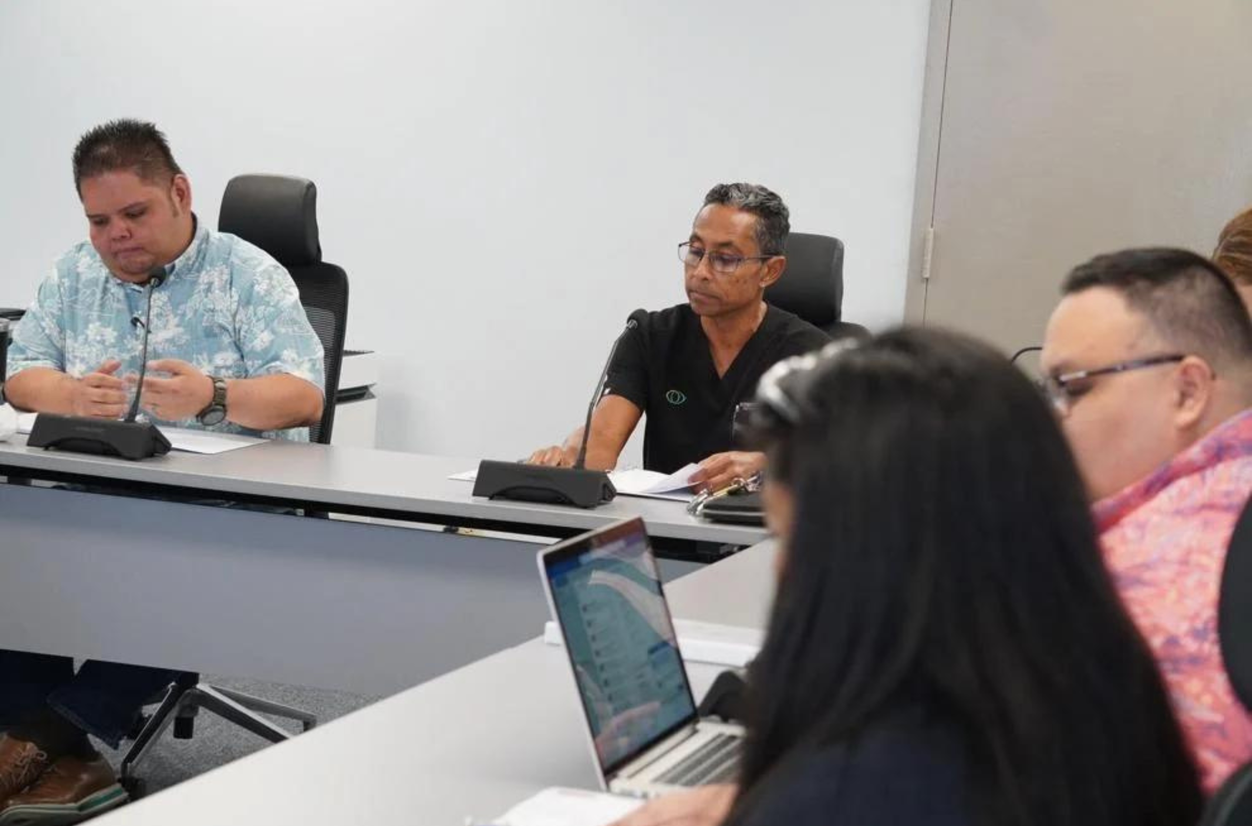 The Guam Ethics Commission meets April 28, 2023, in Hagåtña. The commission approved its annual summary of opinions on Friday, July 14, 2023.