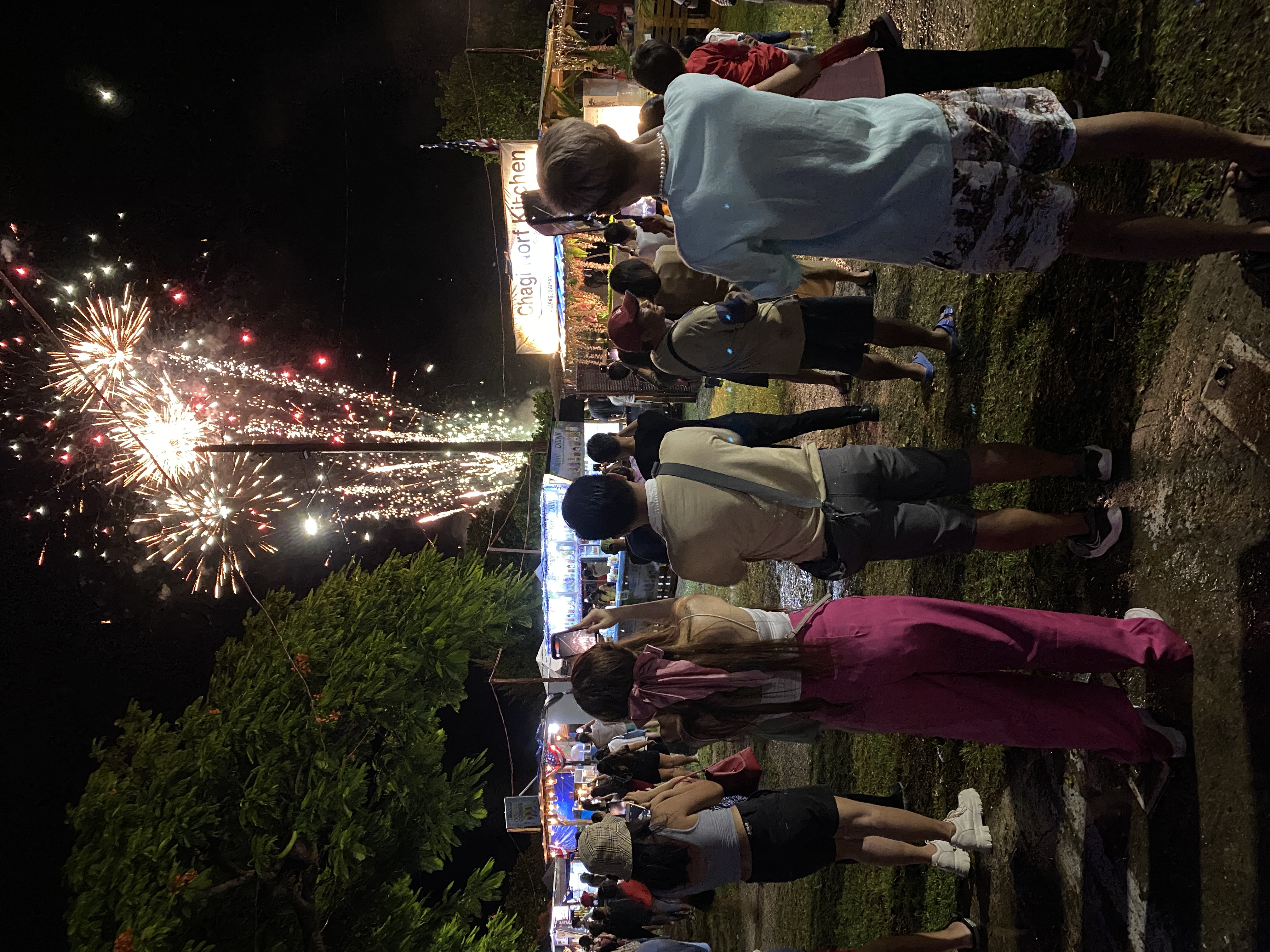 A fireworks display marks the end of this year’s Liberation Day festivities.