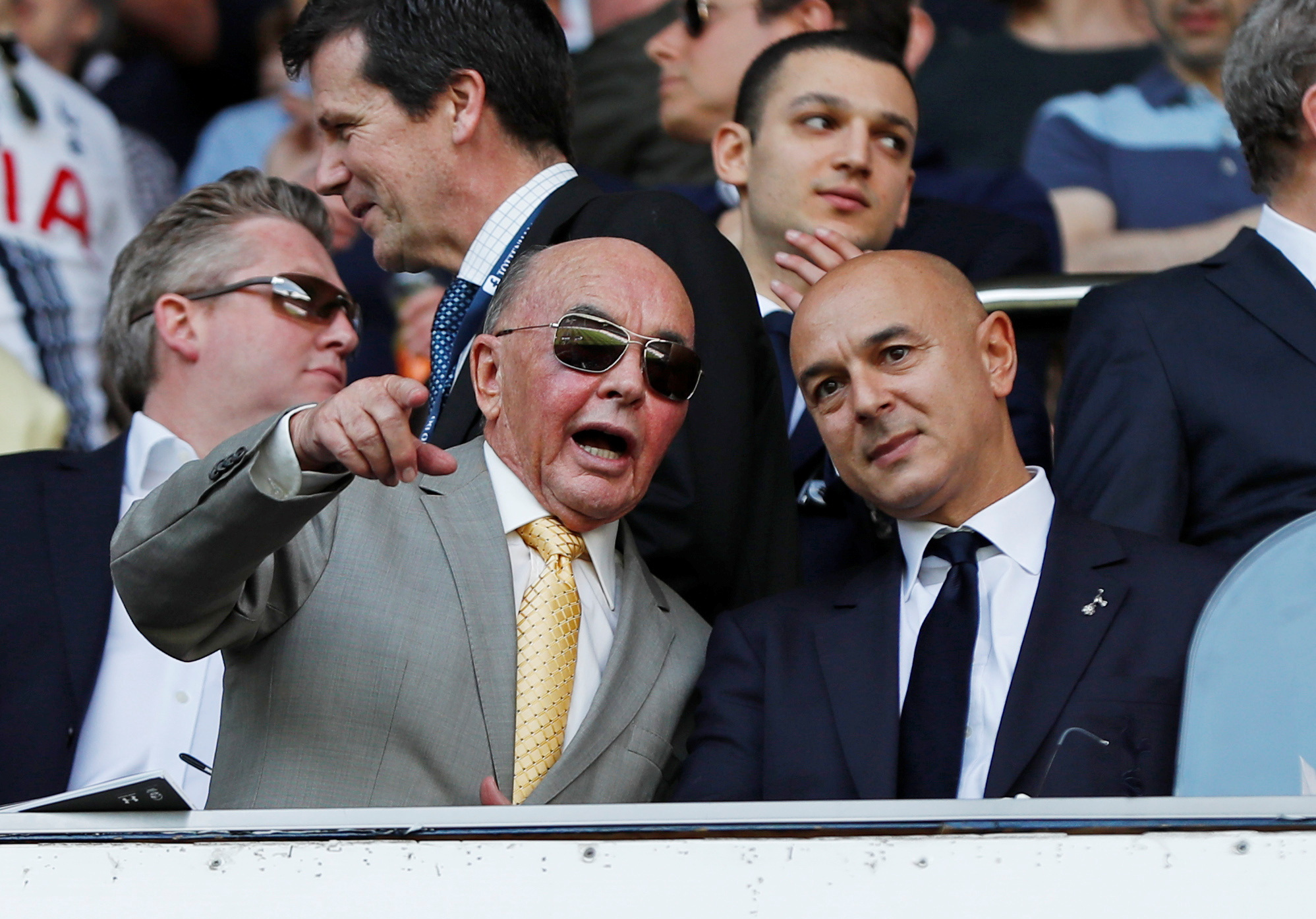 Britain Soccer Football - Tottenham Hotspur v Southampton - Barclays Premier League - White Hart Lane, London, Britain - May 8, 2016 Tottenham Hotspur owner Joe Lewis (L) and chairman Daniel Levy Action Images via Reuters/John Sibley/File Photo