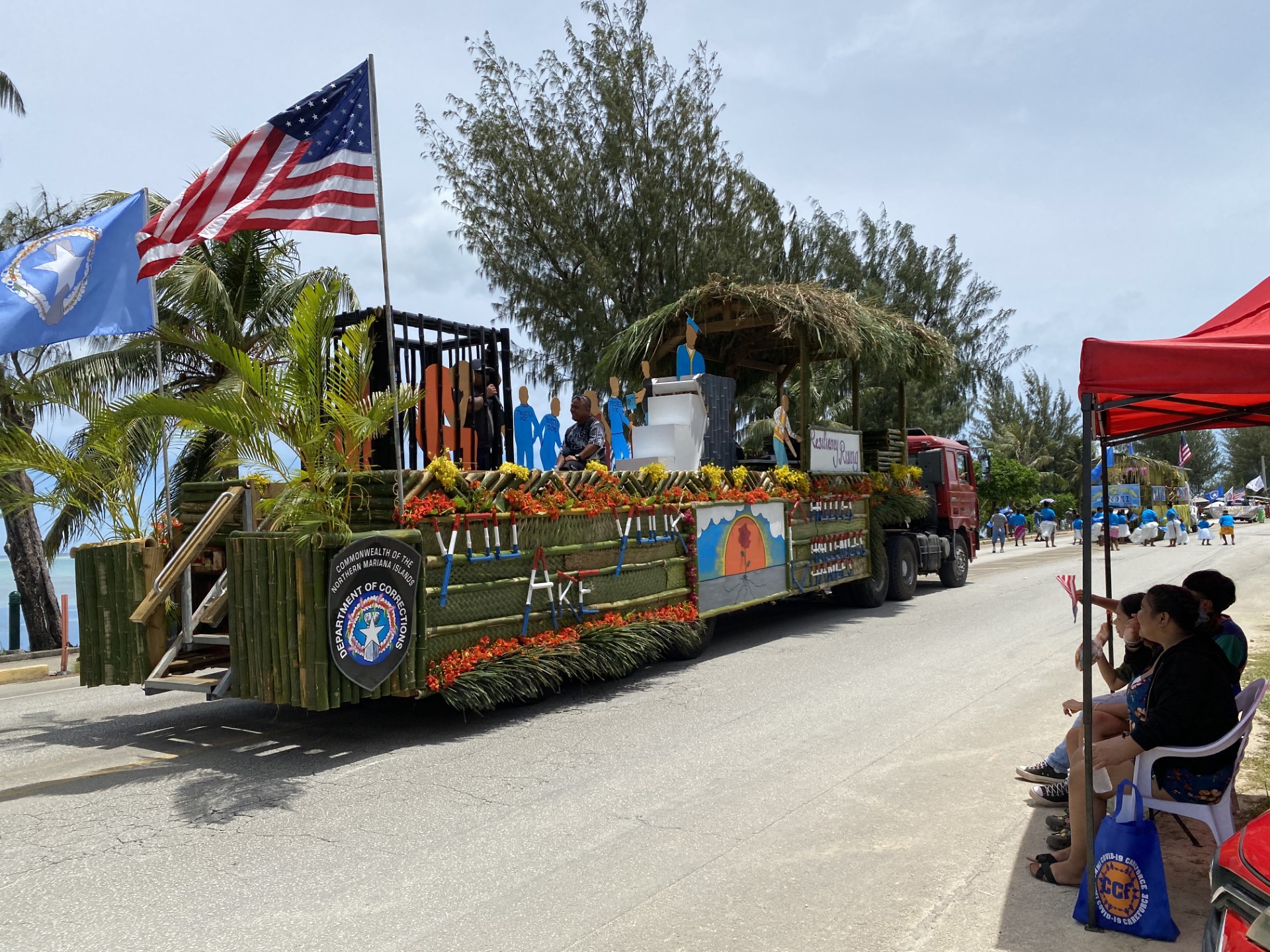 The Department of Corrections’ winning entry to the 77th Liberation Day parade float competition.