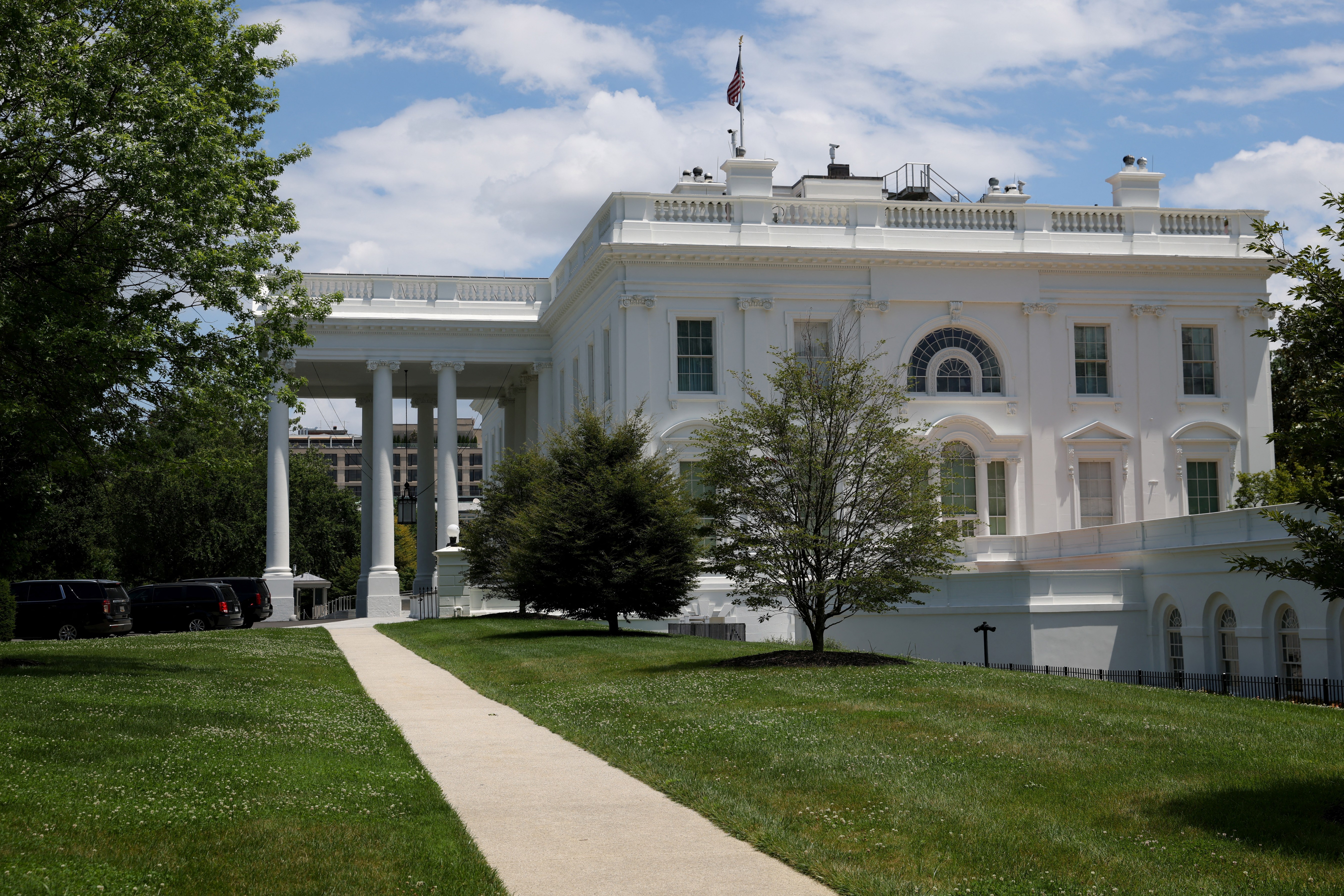 A view of the White House in Washington, D.C., July 4, 2023. 