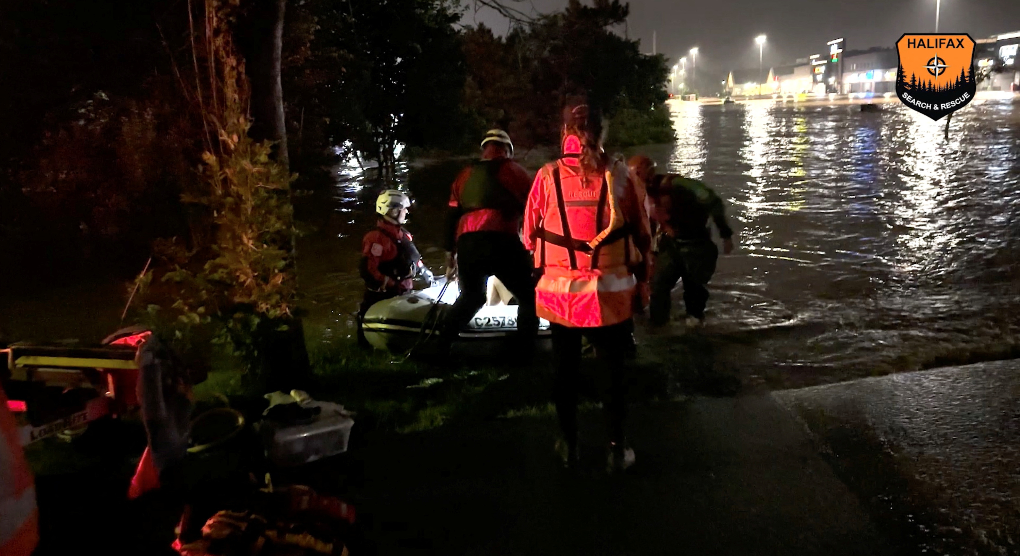 Rescue personnel operates, in this video screengrab, in Bedford, Nova Scotia, Canada, July 21, 2023. Halifax Search and Rescue/via REUTERS