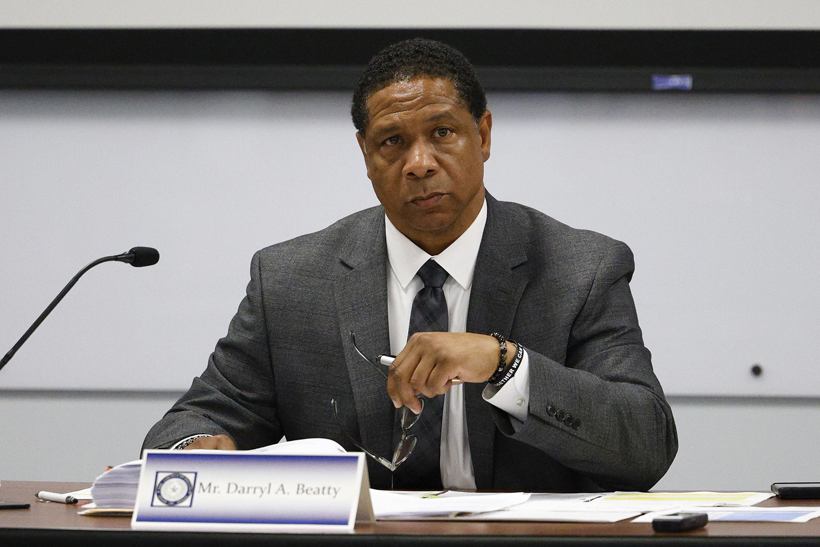 Darryl Beatty, executive director at Dallas County Juvenile Department, pictured during a Dallas County Juvenile Board meeting at the Henry Wade Justice Center on Monday, May 15, 2023, in Dallas. (ElÃ­as Valverde II/Dallas Morning News/TNS)