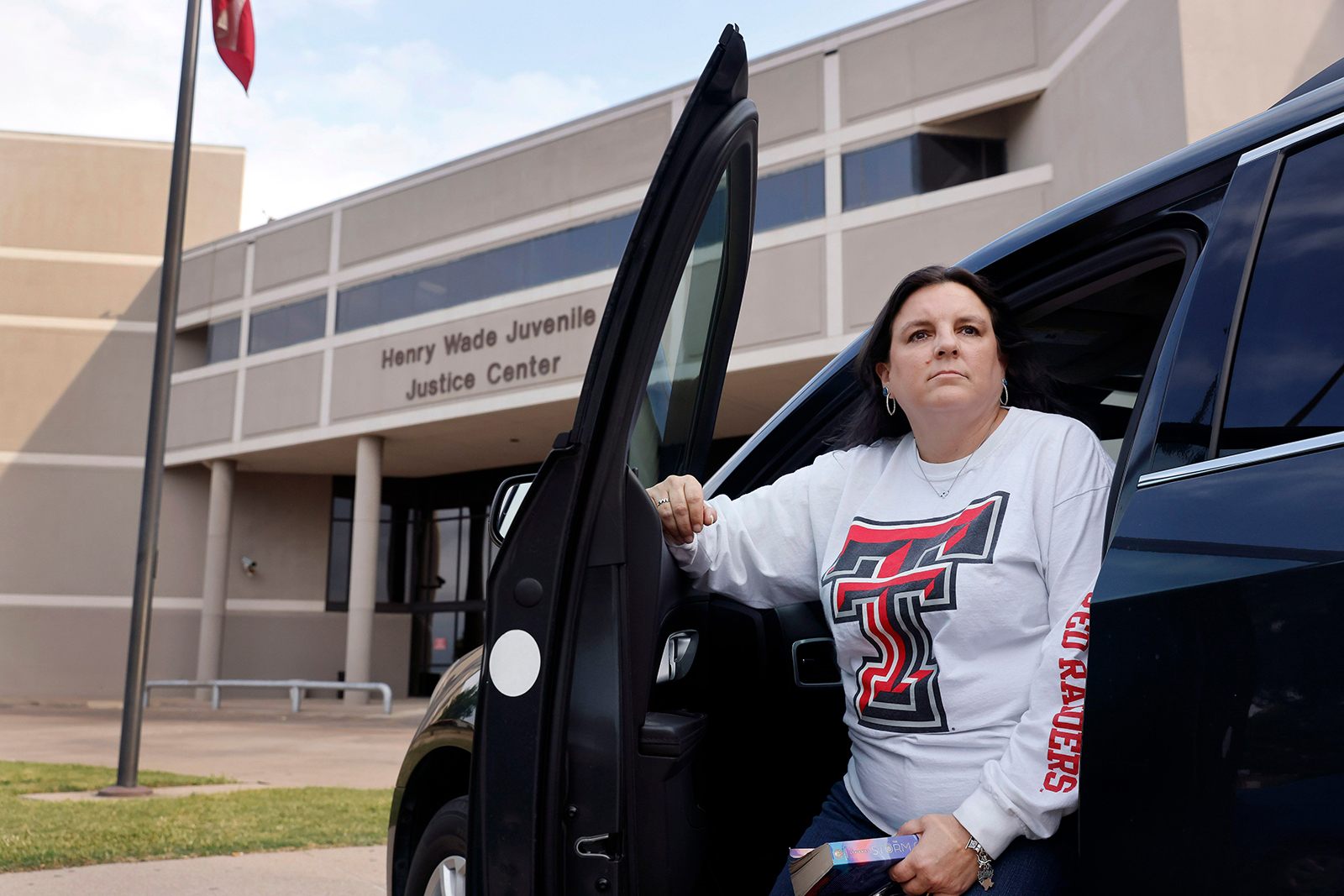 Ashley Lively is the mother of a 15-year-old boy being held at the Dallas County Juvenile Department inside the Henry Wade Juvenile Justice Center Dallas, April 18, 2023. She comes for a 15 minute visitation period after waiting a couple hours to get in. (Tom Fox/Dallas Morning News/TNS)