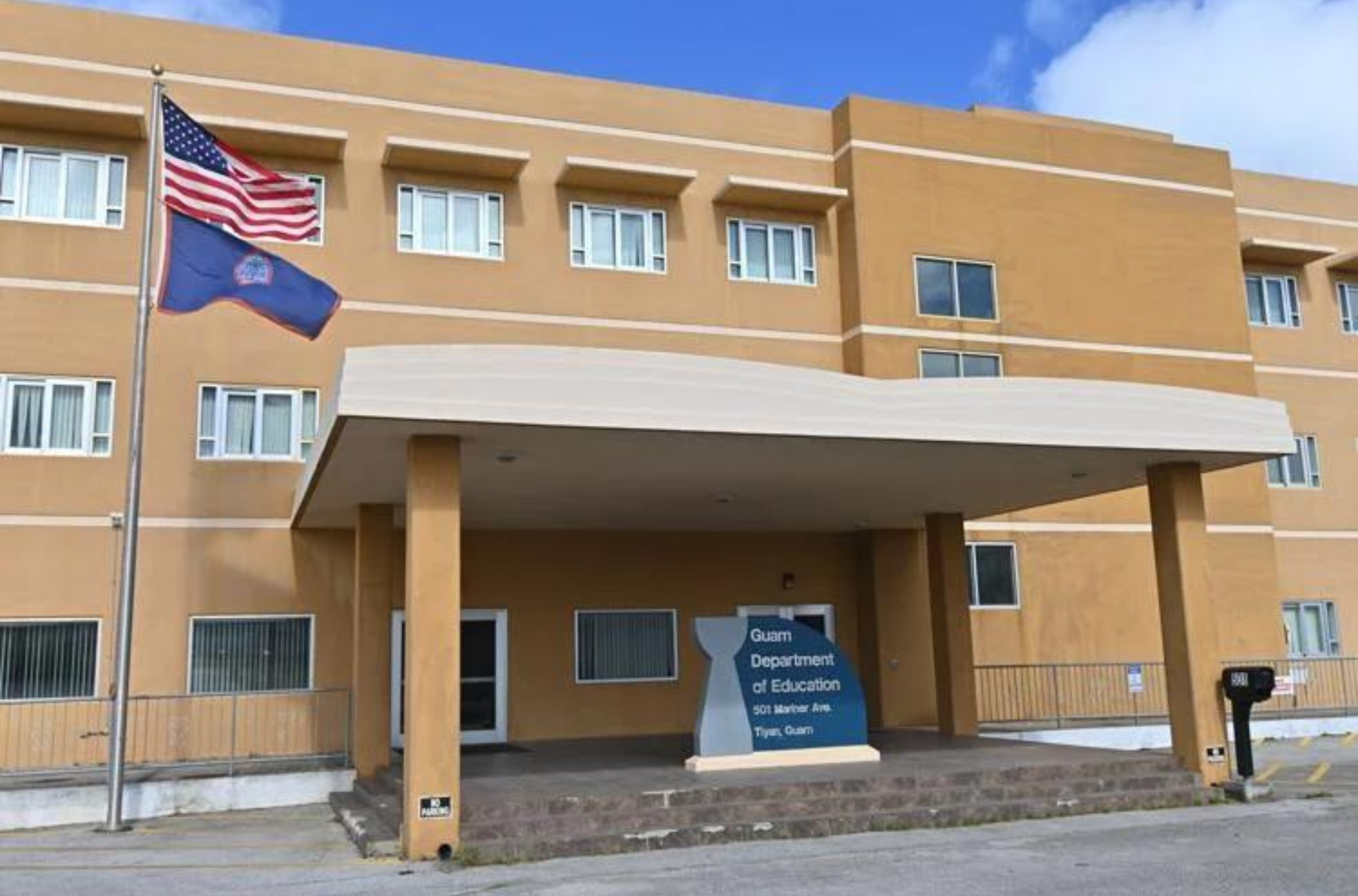 The Guam Department of Education Headquarters is seen on Sunday, July 9, 2023, in Tiyan. 