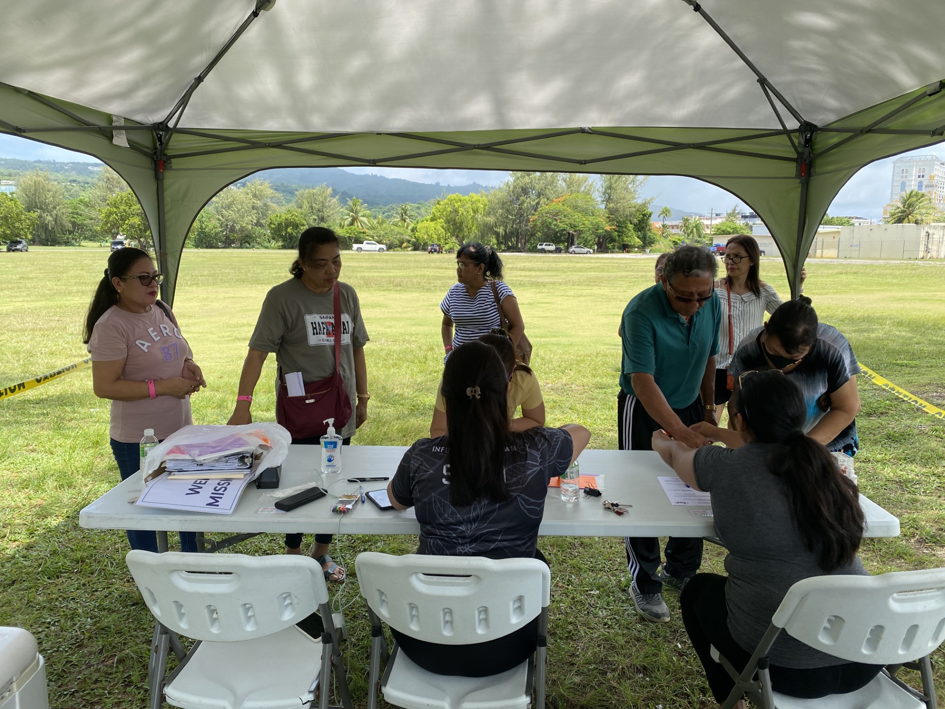 Registration occurs daily at the American Memorial Park softball field. Wellness Mission organizers request that patients do not go straight to Commonwealth Healthcare Corp.