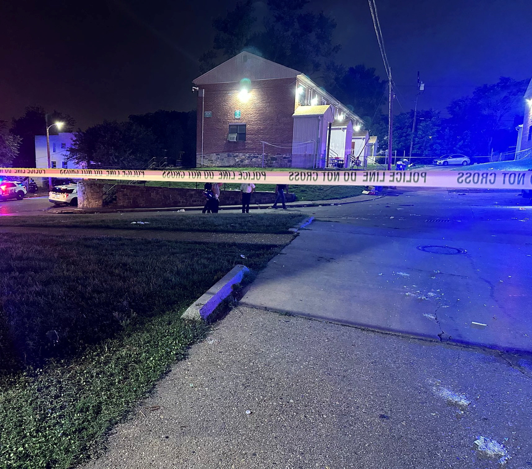 A view of the scene where a shooting took place, in Baltimore, U.S. July 2, 2023. Baltimore Police via Twitter/Handout via REUTERS