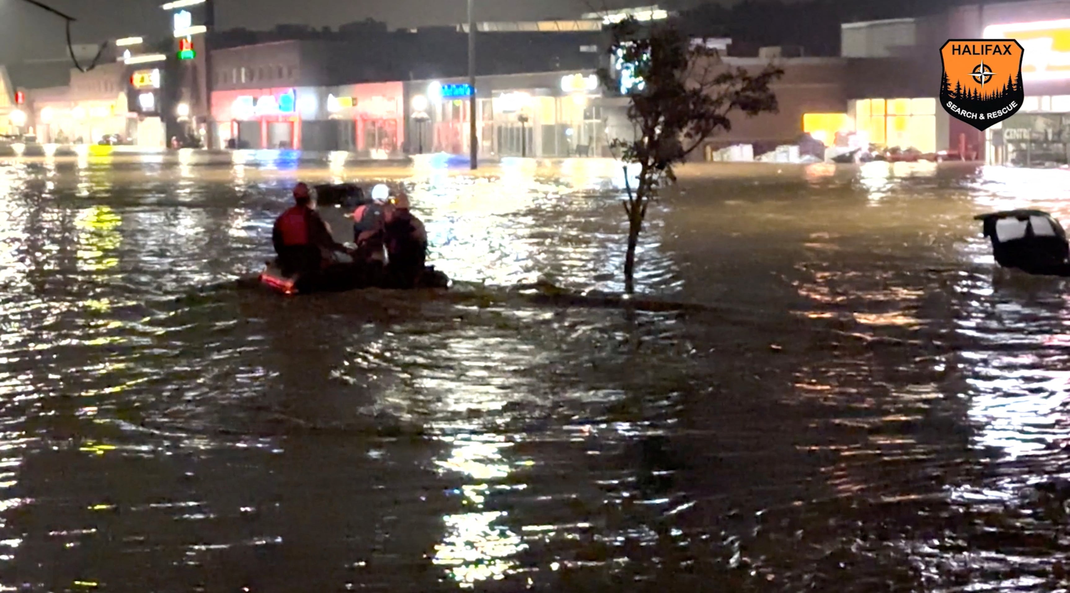 Rescue personnel operates, in this video screengrab, in Bedford, Nova Scotia, Canada, July 21, 2023. Halifax Search and Rescue/via REUTERS