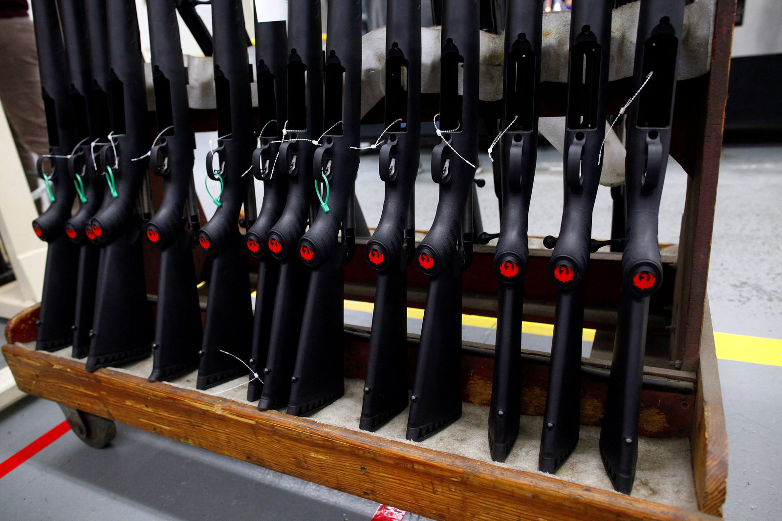 Rifles are seen at the Sturm, Ruger & Co., Inc. gun factory in Newport, New Hampshire January 6, 2012. REUTERS/Eric Thayer/File Photo