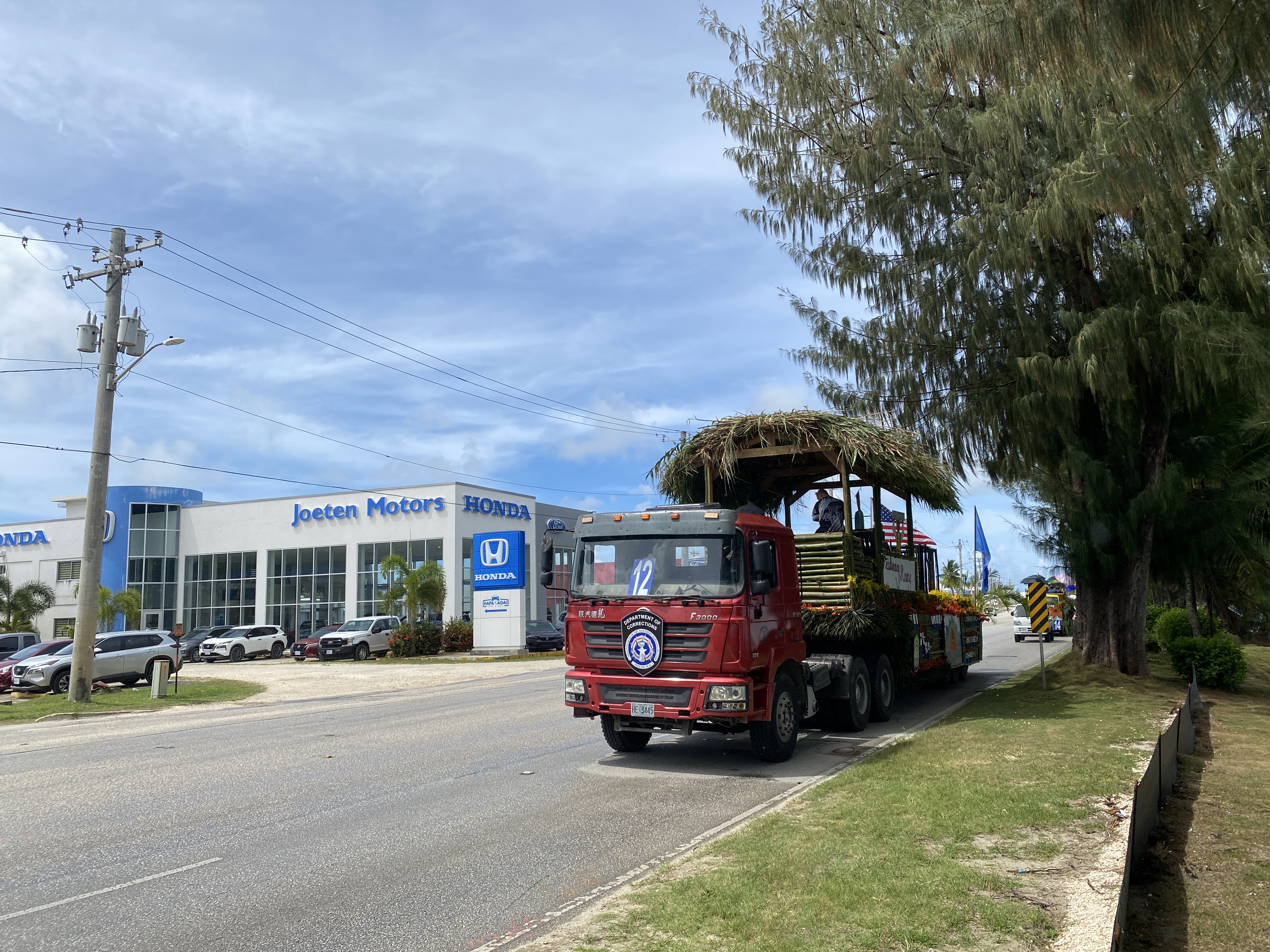 The parade’s starting line extended from National Office Supply to Joeten Motors.