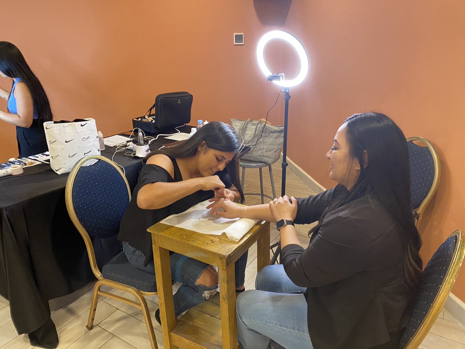 Moriah Sablan, left, will teach nail care at NMTech starting on Aug. 4.