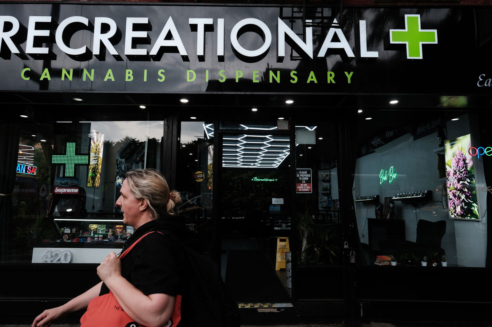 A legal cannabis dispensary stands in the East Village as state authorities step up a crackdown on unlicensed smoke shops June 16, 2023, in New York City. (Spencer Platt/Getty Images/TNS)