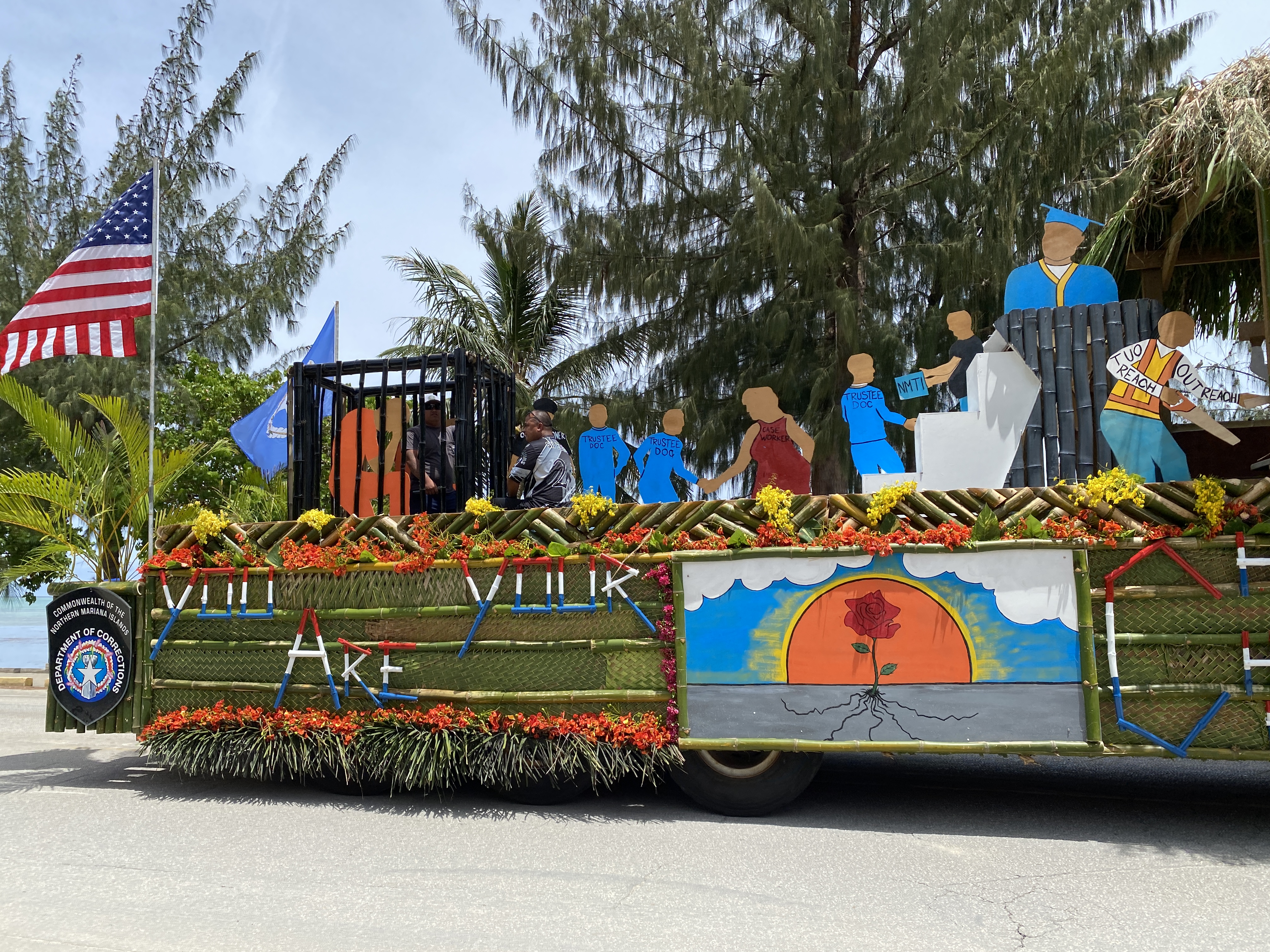The Department of Corrections float won the $4,000 first prize in the citizenship division of the parade float contest.