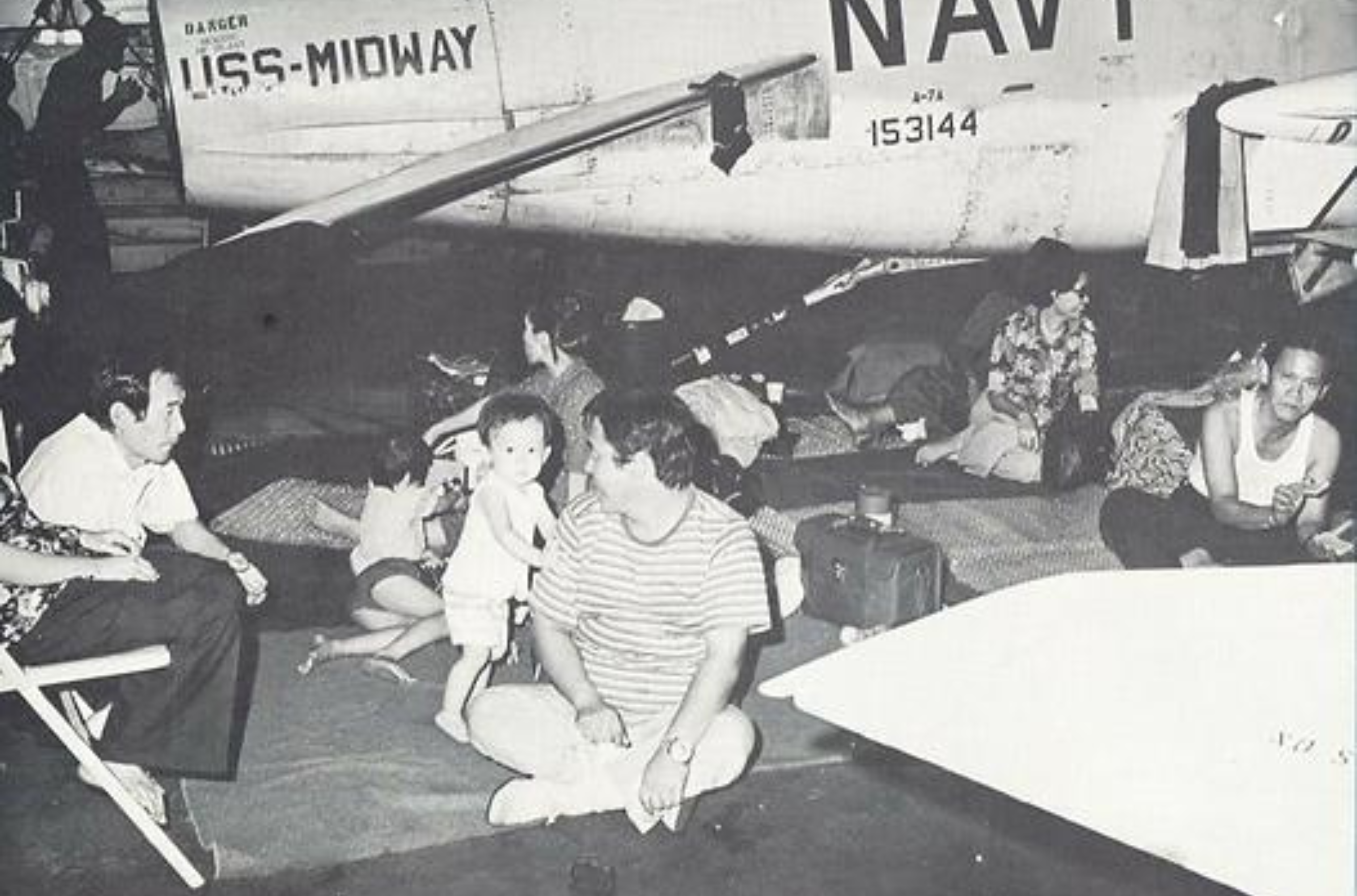 The Kim family among the Vietnamese refugees who were evacuated to Guam  after the Fall of Saigon in 1975.