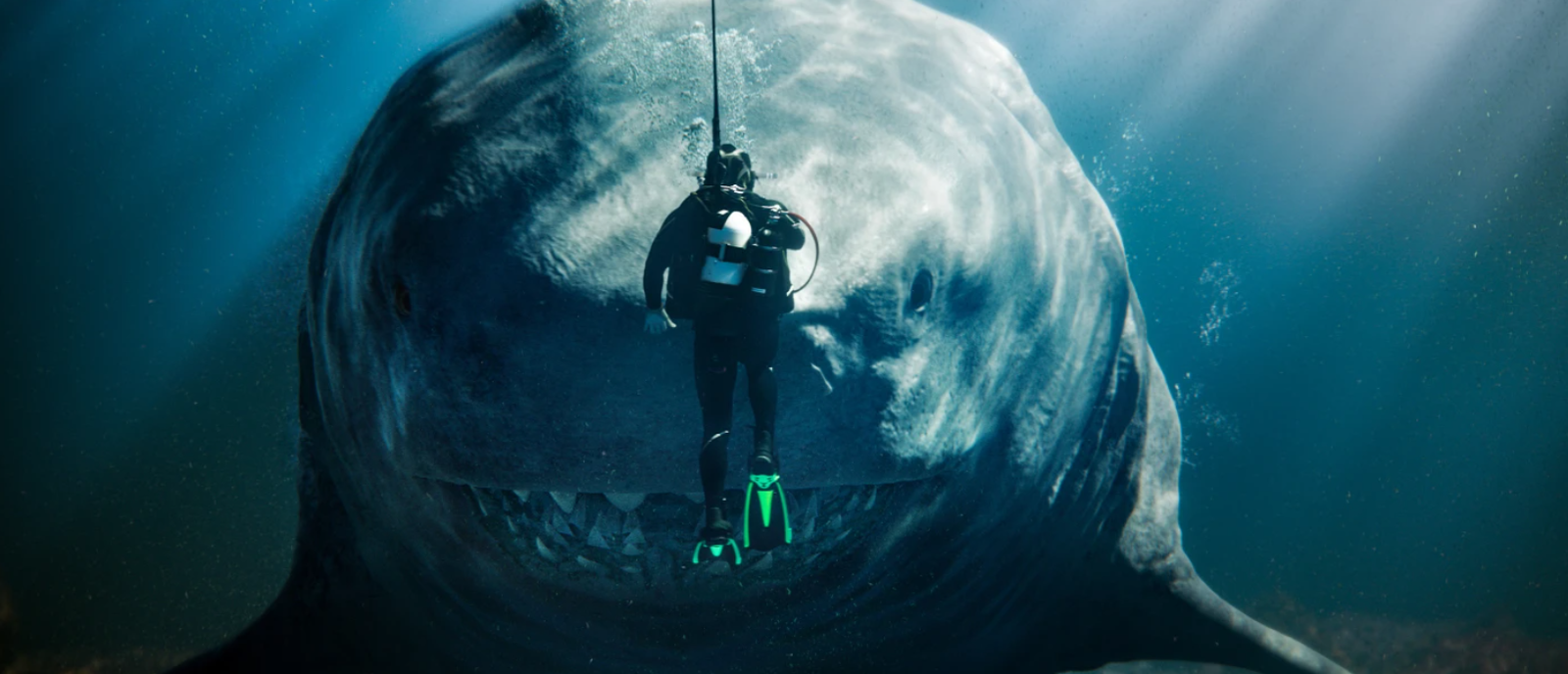 This image released by Warner Bros. Pictures shows a scene from “Meg 2: The Trench.”