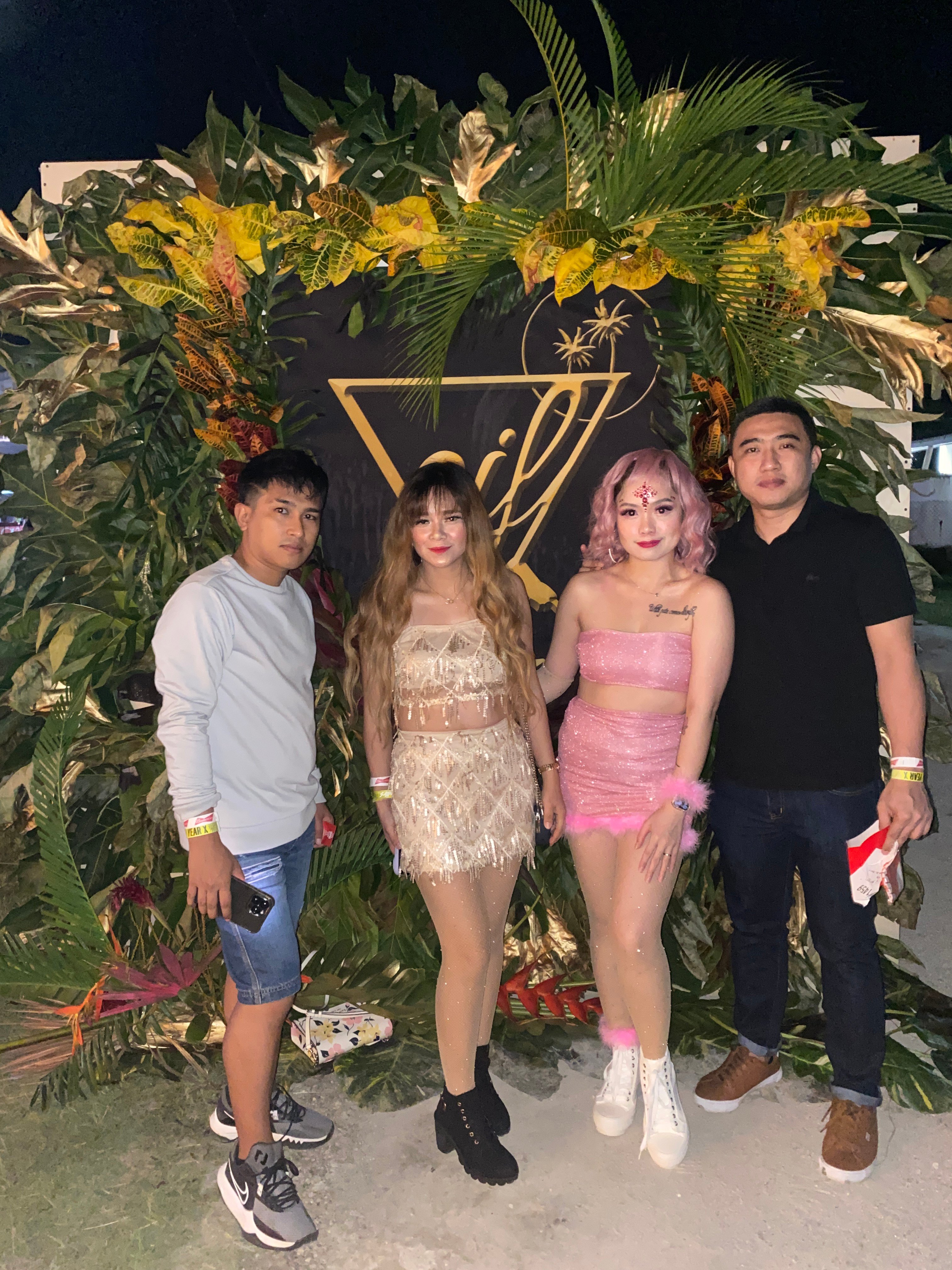 From Left, Seth Borbon, "Secret," Rona and Roneil Magpantay.  Rona Magpantay came to EIF with a Barbie-inspired look while for Roneil Magpantay, life in plastic is fantastic as her Ken. 