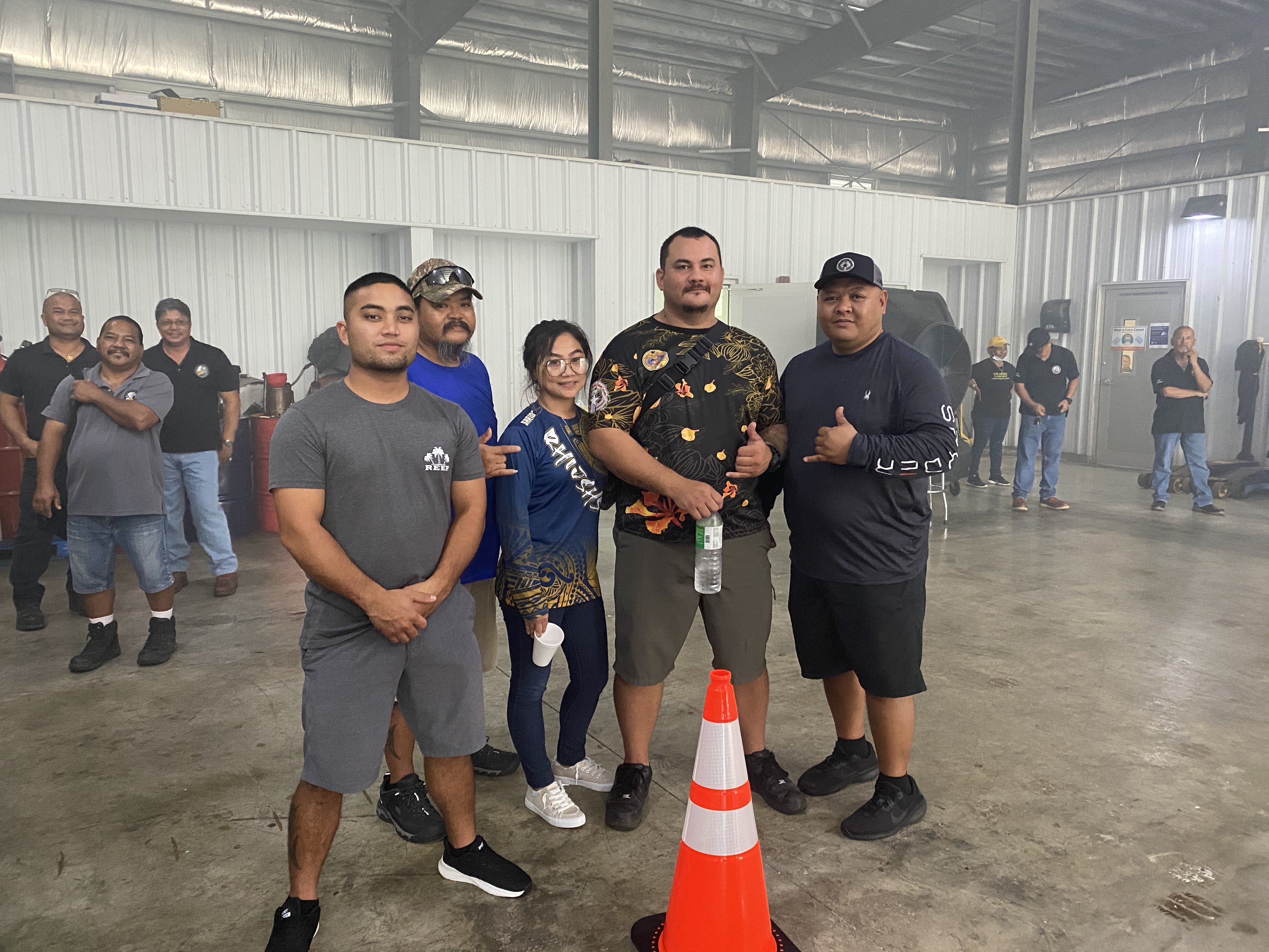 The  bus drivers from Rota. From left, Ignacio V. Lizama II, Vincent Gregory Camacho Manglona, Sarita Jacob, Luis Mendiola and Lorenzo Hocog Jr. 
