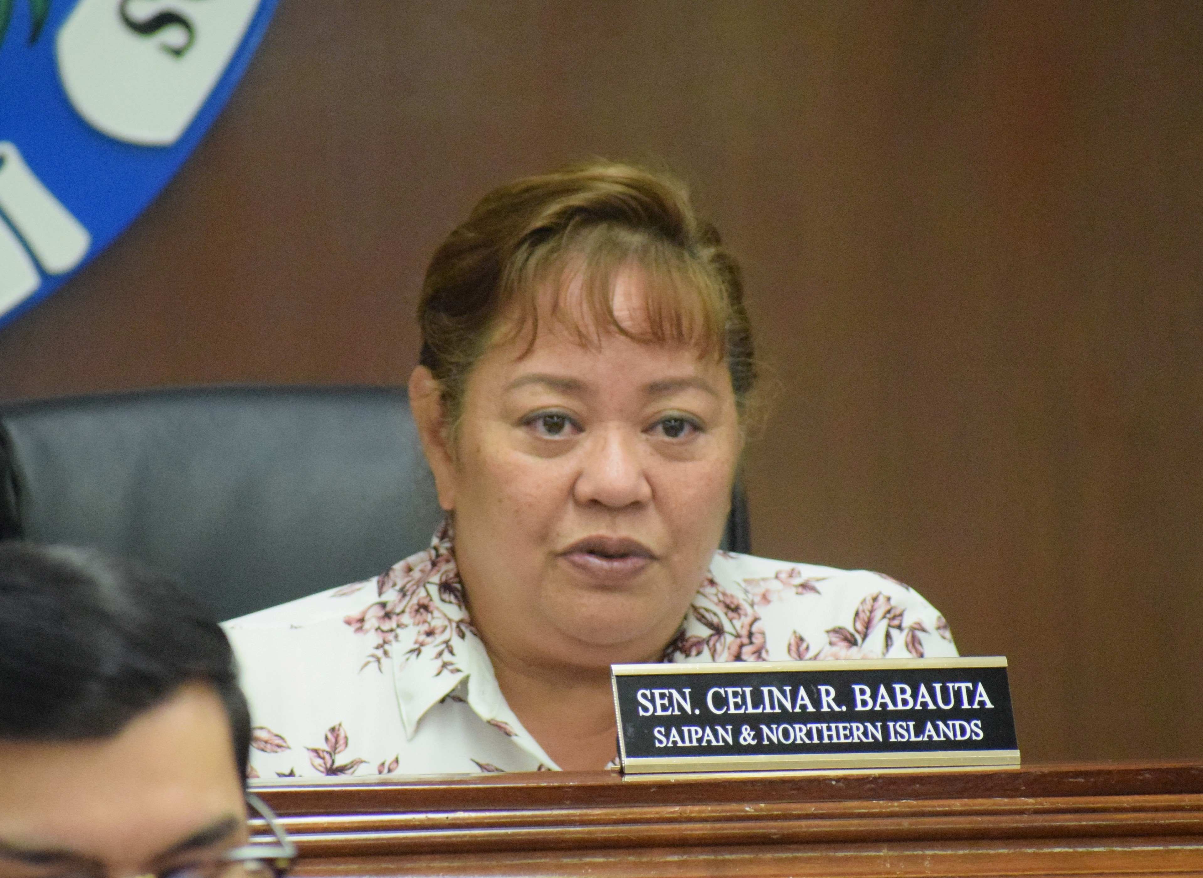 Sen. Celina R. Babauta speaks during a confirmation hearing conducted last week by the Senate Executive Appointment and Governmental Investigations Committee, which she chairs.