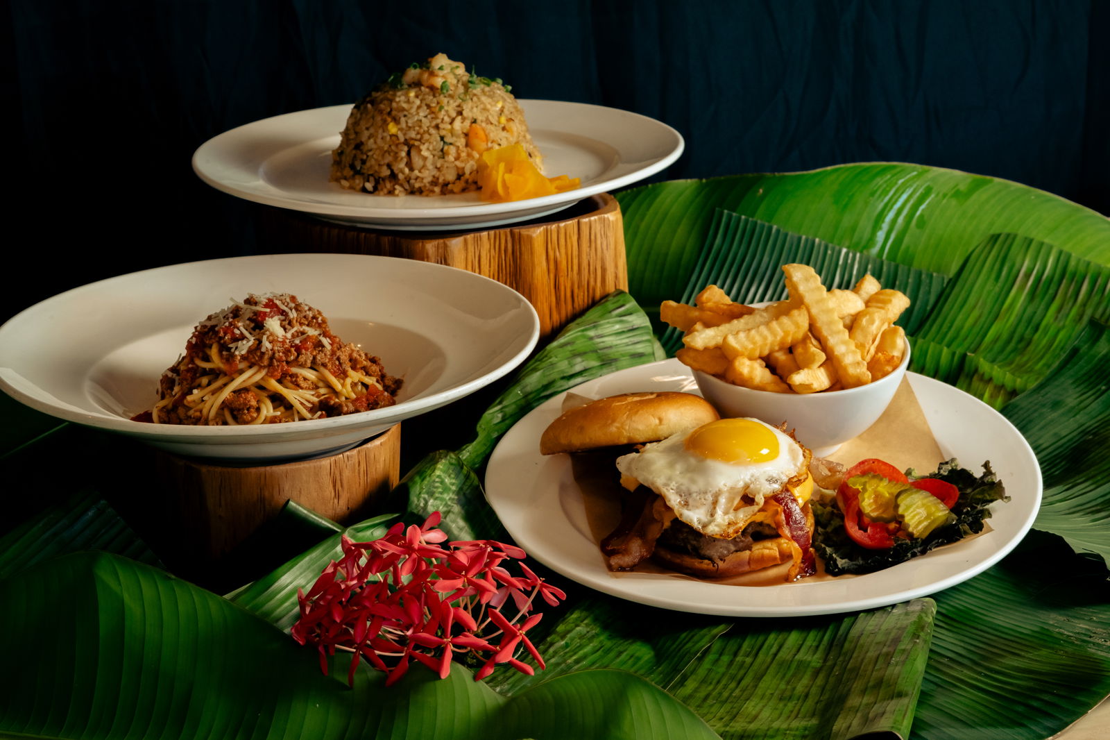 Hyatt’s Kili Café & Terrace a la carte menu includes shrimp fried rice, Bolognese and Loco Moco. These and more are available during daily lunch, except TGIF Light Lunch Buffet on Fridays, from 11:30 a.m. to 2 p.m.