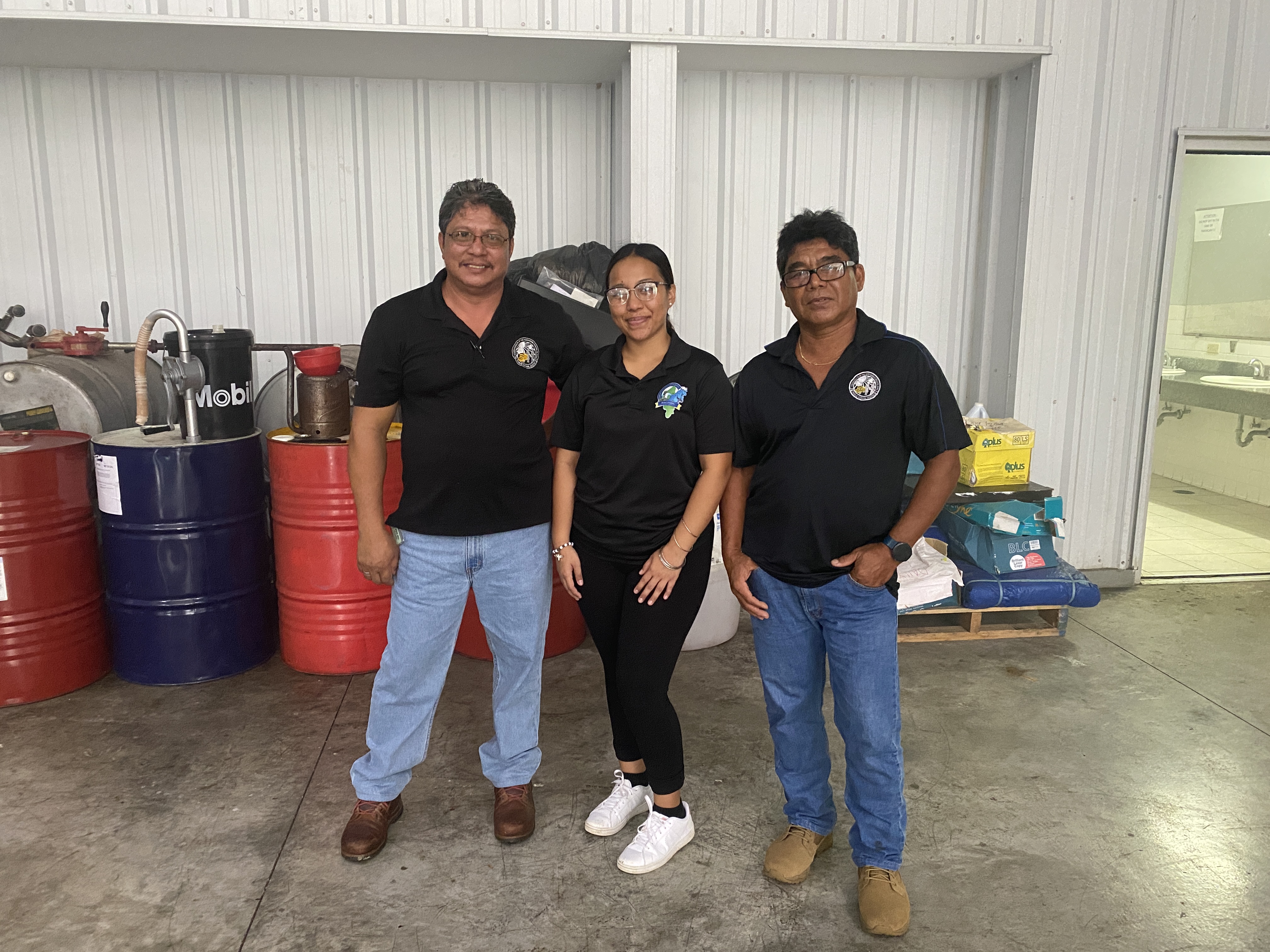 The bus drivers from Tinian. From left, Mario Alo, Daesha Santos and Victor Linan. 