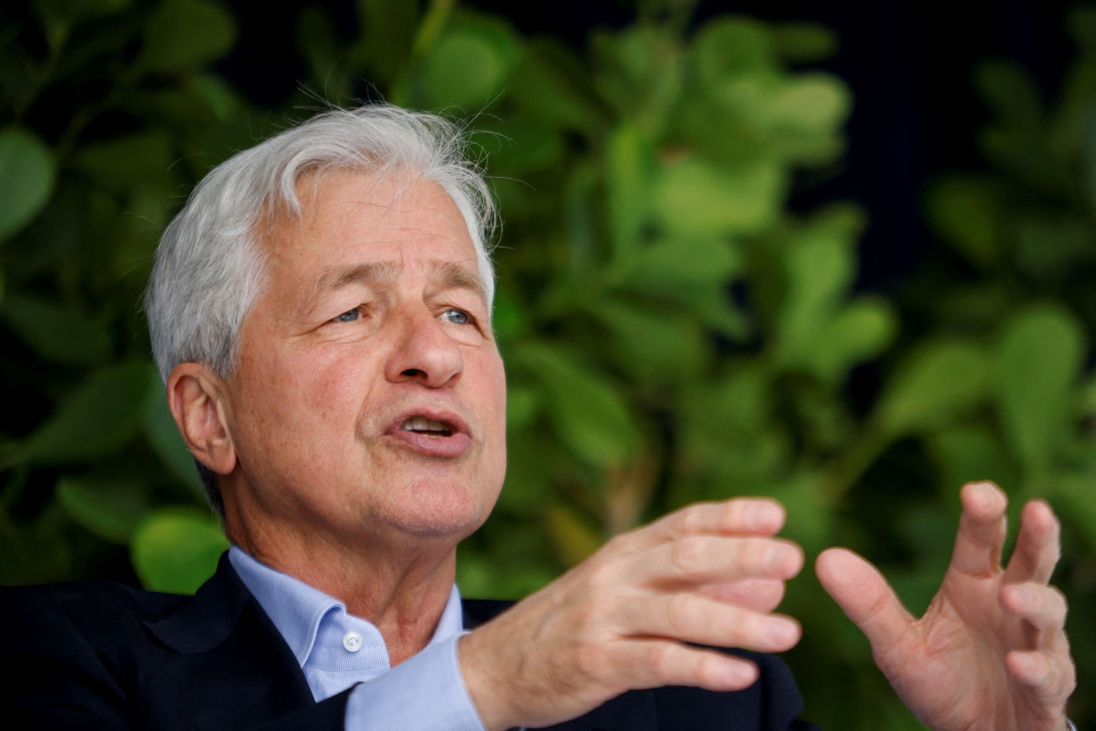 Jamie Dimon, Chairman of the Board and Chief Executive Officer of JPMorgan Chase & Co., speaks during the event Chase for Business The Experience - Miami hosted by JP Morgan Chase Bank for small business owners at The Wharf in Miami, Florida, U.S., February 8, 2023. REUTERS/Marco Bello/File Photo