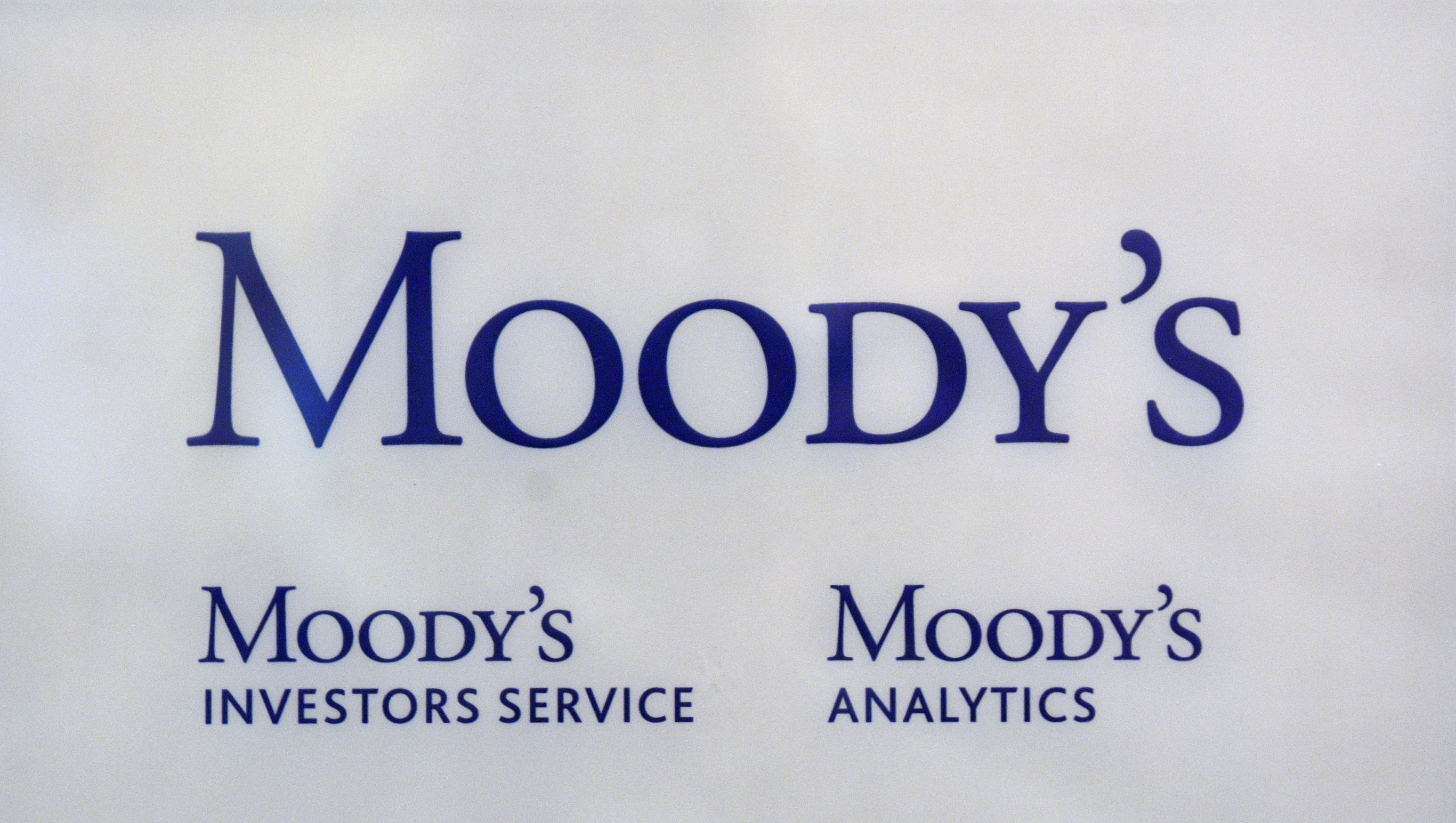 The logo of credit rating agency Moody's Investor Services is seen outside the office in Paris October 24, 2011.REUTERS/Philippe Wojazer/File Photo