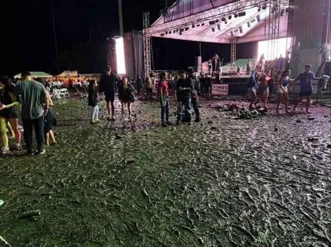 Paseo Stadium was left a muddy mess after the Indigo Music Festival was held there in January 2023.