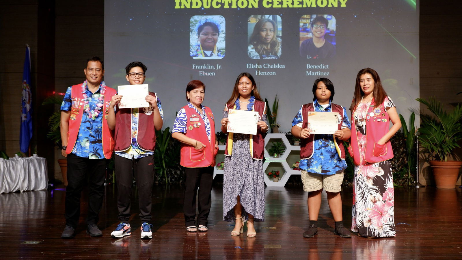The newly inducted members of the Saipan Teen Unity Lions Club.