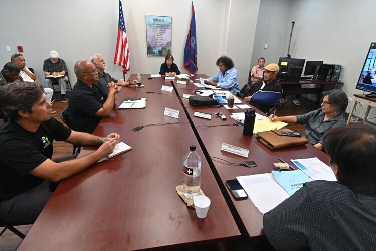 Representatives from the Guam Racing Federation come before the Chamorro Land Trust Commission during the commission's monthly meeting Thursday, Aug. 17, 2023, at the ITC Building in Tamuning. 